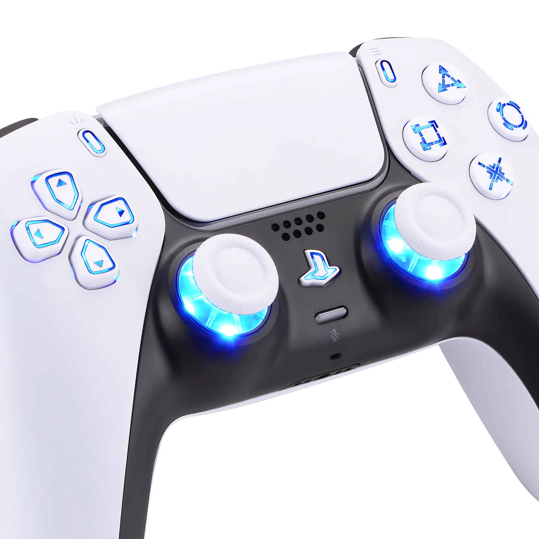 eXtremeRate Multi-Colors Luminated Buttons DTF V4 LED Kit for PS5 Controller BDM-030/040/050/060 - White - Image 8