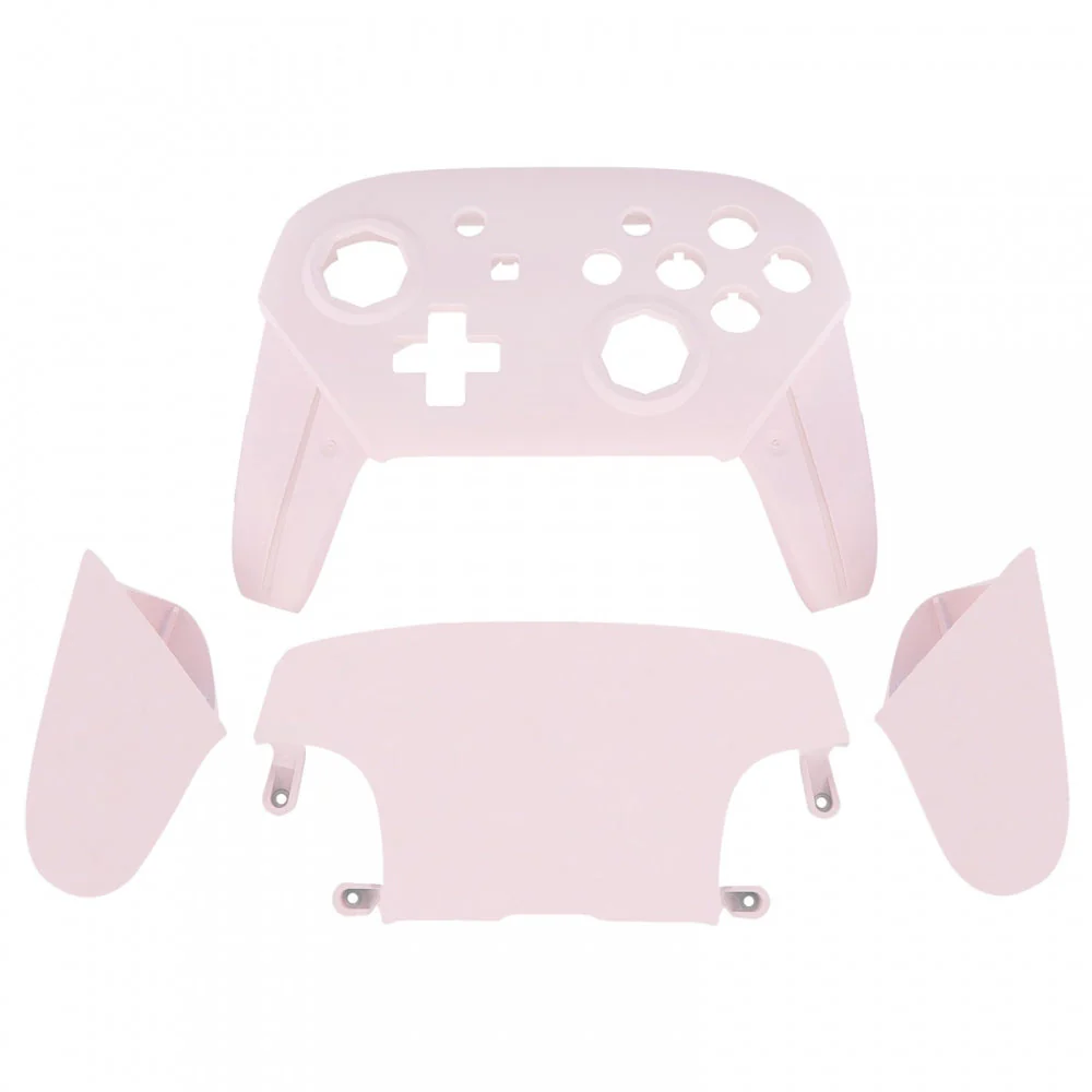 eXtremeRate Octagonal Gated Sticks Design Replacement Full Set Shell Faceplate Backplate Handles for Nintendo Switch Pro - Cherry Blossoms Pink - Image 3
