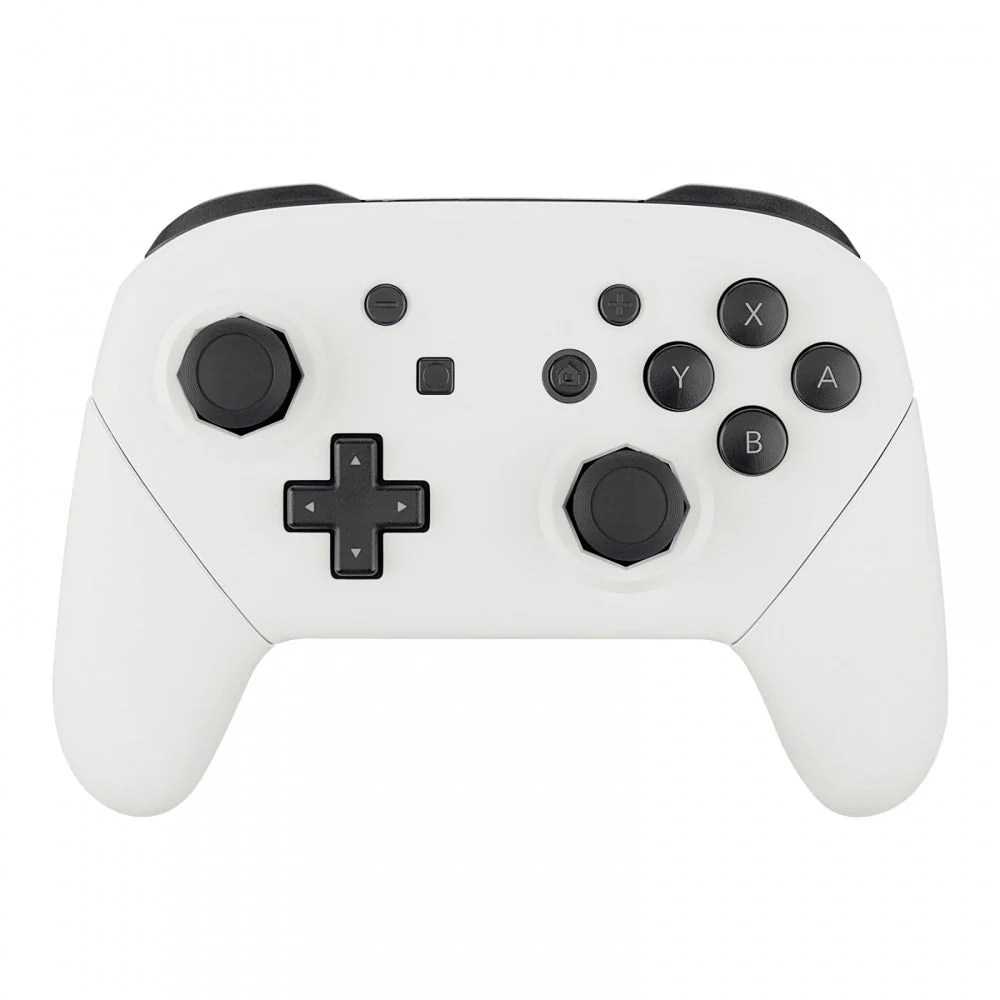 eXtremeRate Octagonal Gated Sticks Design Replacement Full Set Shell Faceplate Backplate Handles for Nintendo Switch Pro - White - Image 4