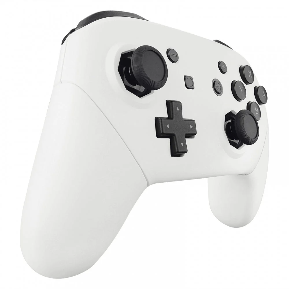 eXtremeRate Octagonal Gated Sticks Design Replacement Full Set Shell Faceplate Backplate Handles for Nintendo Switch Pro - White - Image 6