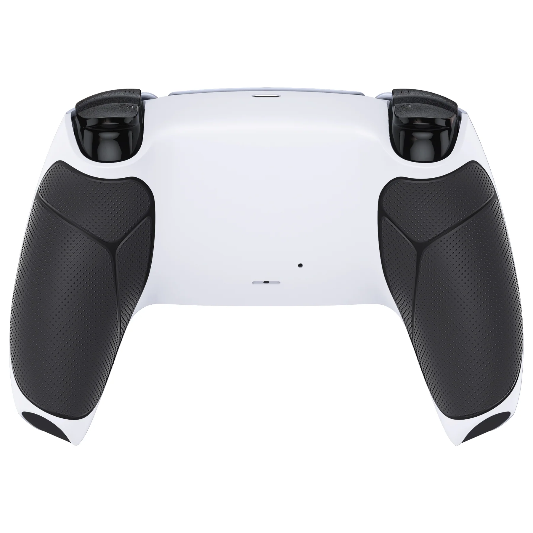 eXtremeRate Performance Grip Replacement Back Housing Bottom Shell Compatible with PS5 Controller BDM-010/020/030/040/050 - Rubberized Black White - Image 2