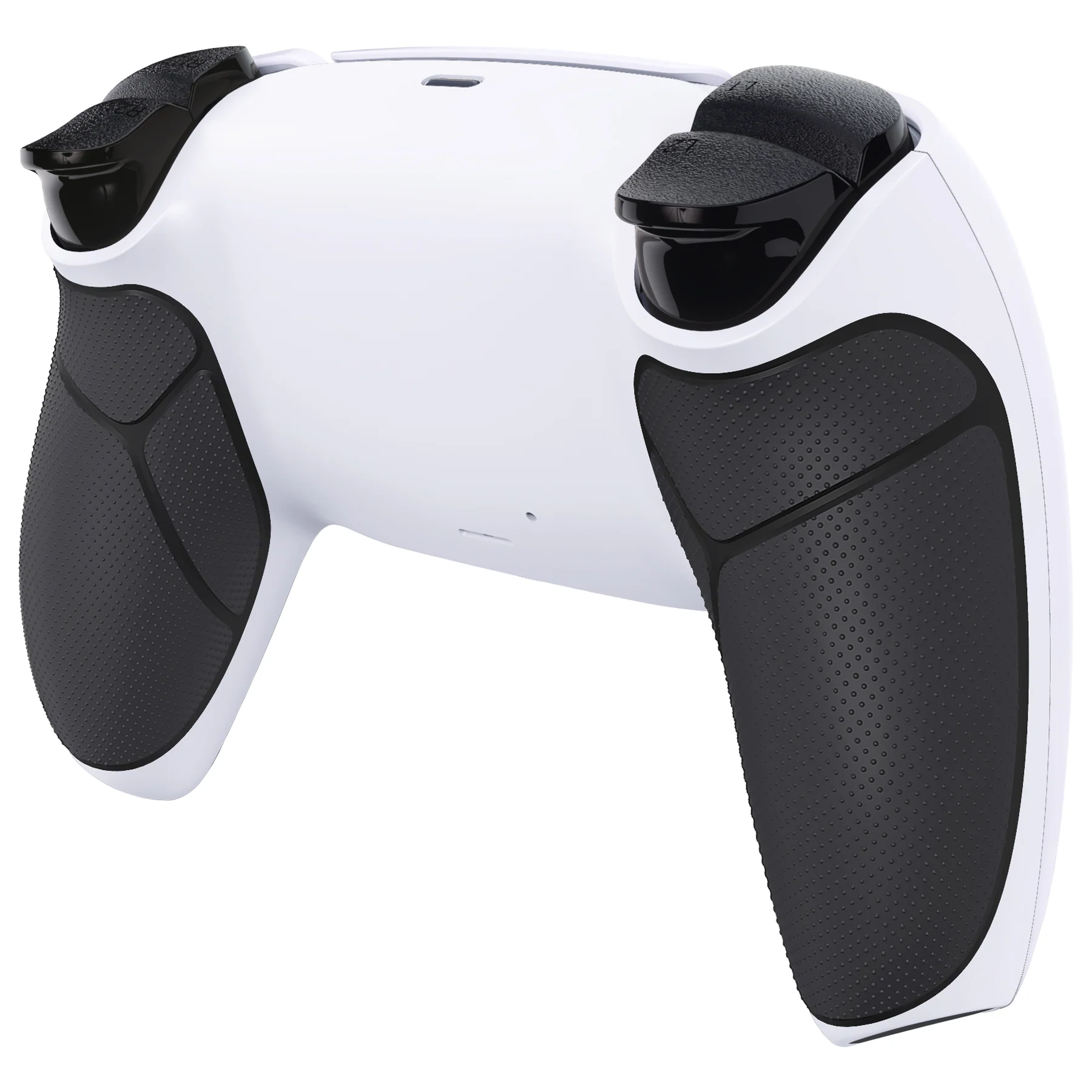 eXtremeRate Performance Grip Replacement Back Housing Bottom Shell for PS5 Controller BDM-010/020/030/040/050/060 - Rubberized Black White - Image 5