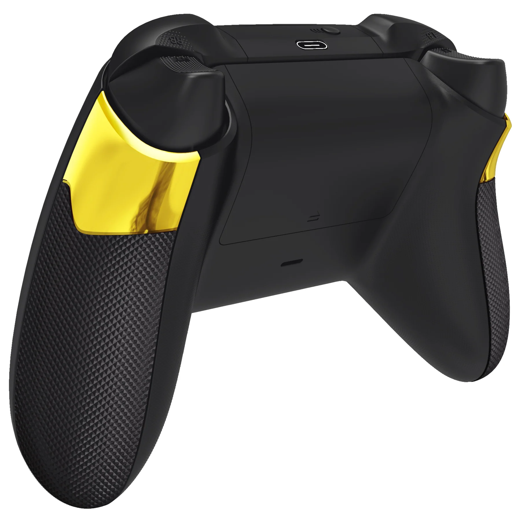 eXtremeRate Performance Non-Slip Texture Rubberized Grips Replacement Back Panels for Xbox Series X & S Controller - Chrome Gold - Image 5