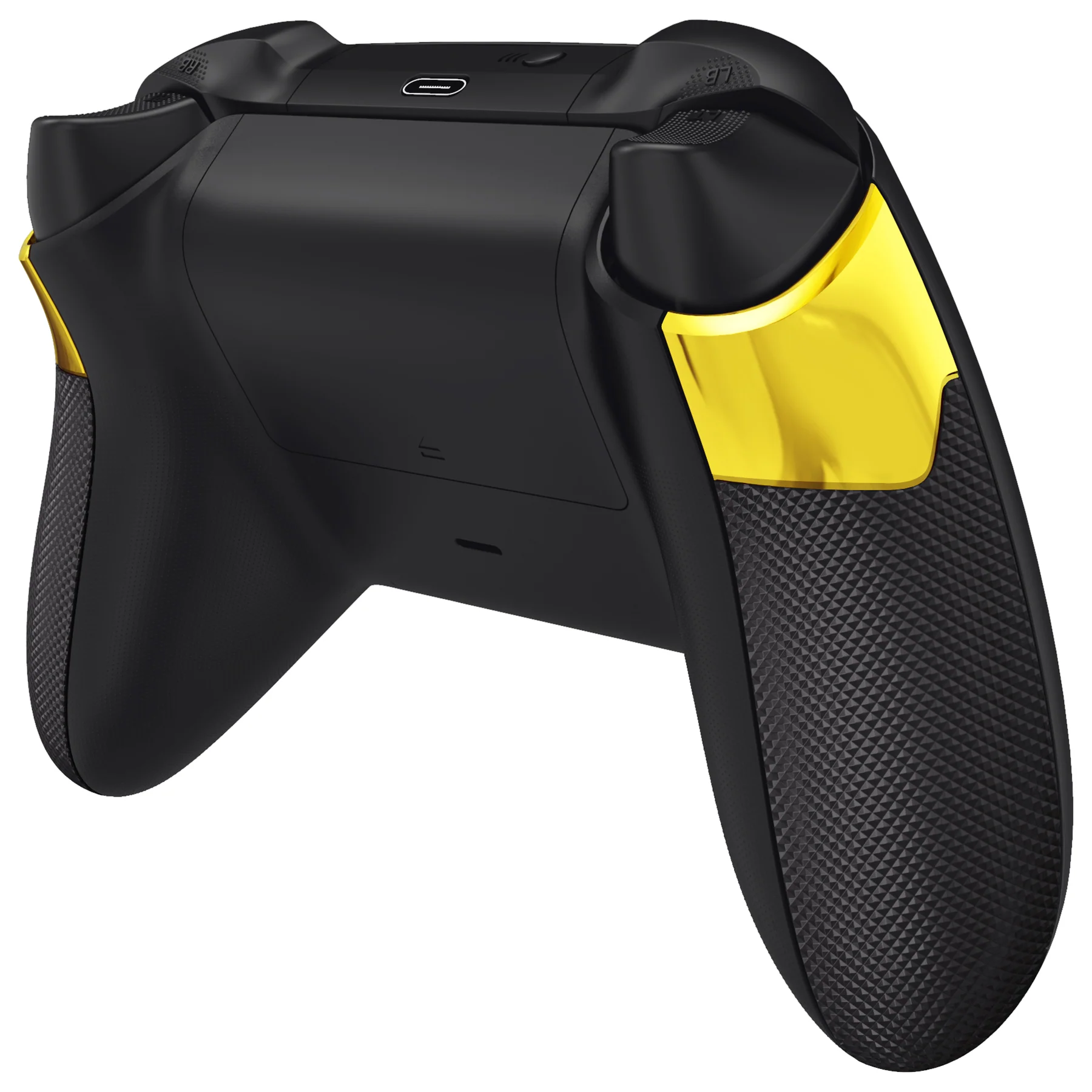 eXtremeRate Performance Non-Slip Texture Rubberized Grips Replacement Back Panels for Xbox Series X & S Controller - Chrome Gold - Image 6
