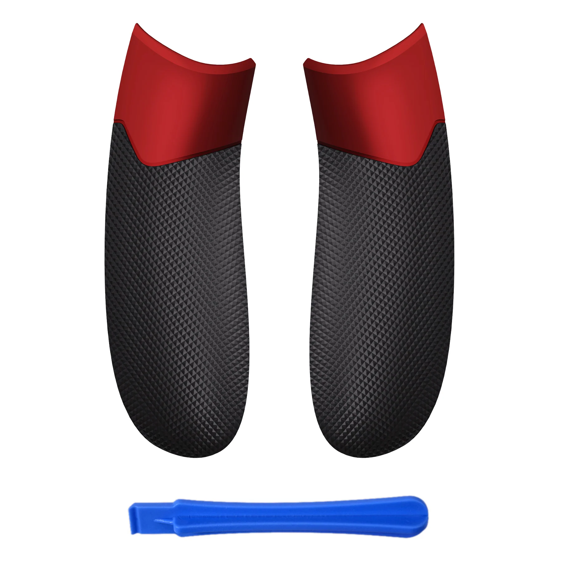eXtremeRate Performance Non-Slip Texture Rubberized Grips Replacement Back Panels for Xbox Series X & S Controller - Scarlet Red & Black - Image 2
