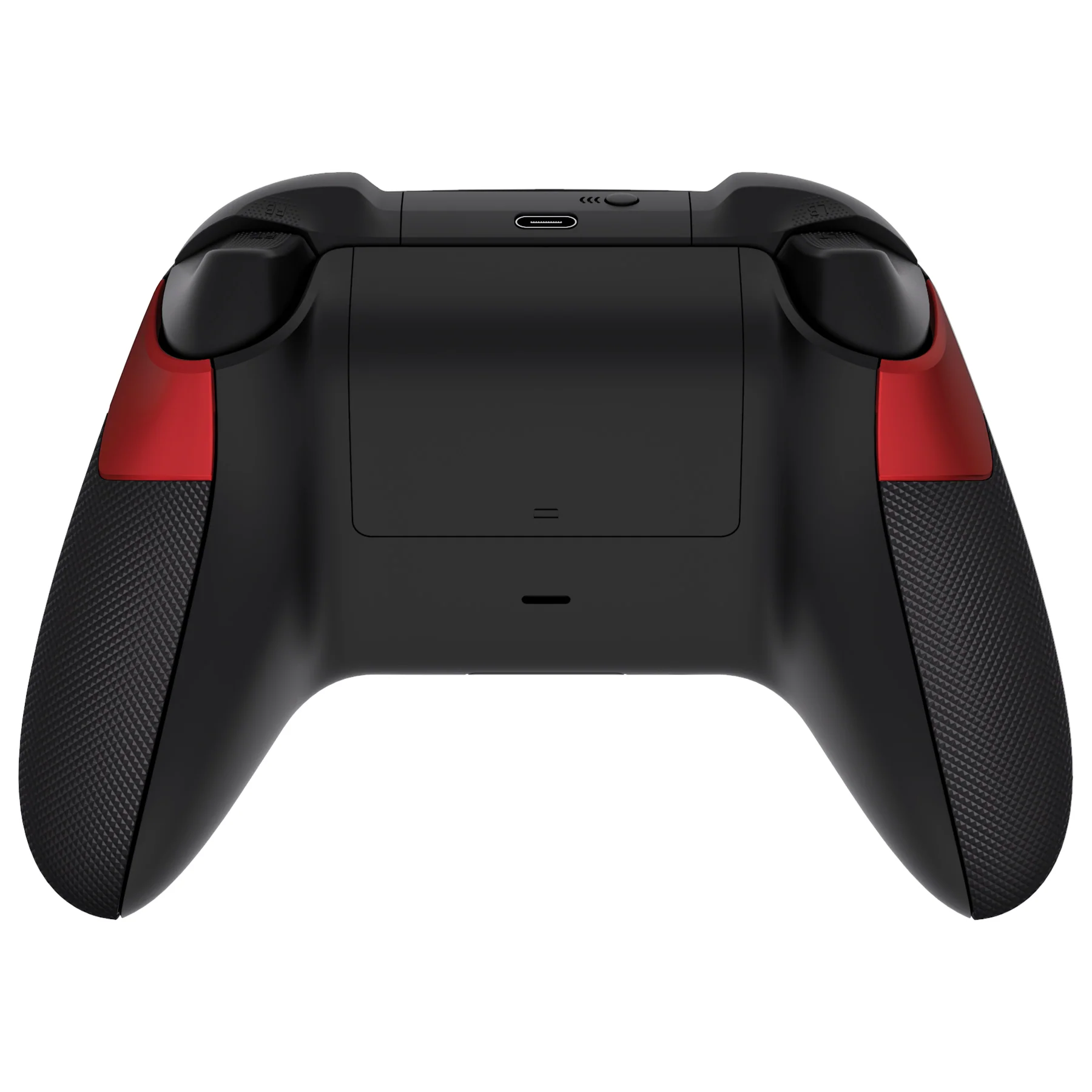 eXtremeRate Performance Non-Slip Texture Rubberized Grips Replacement Back Panels for Xbox Series X & S Controller - Scarlet Red & Black - Image 4