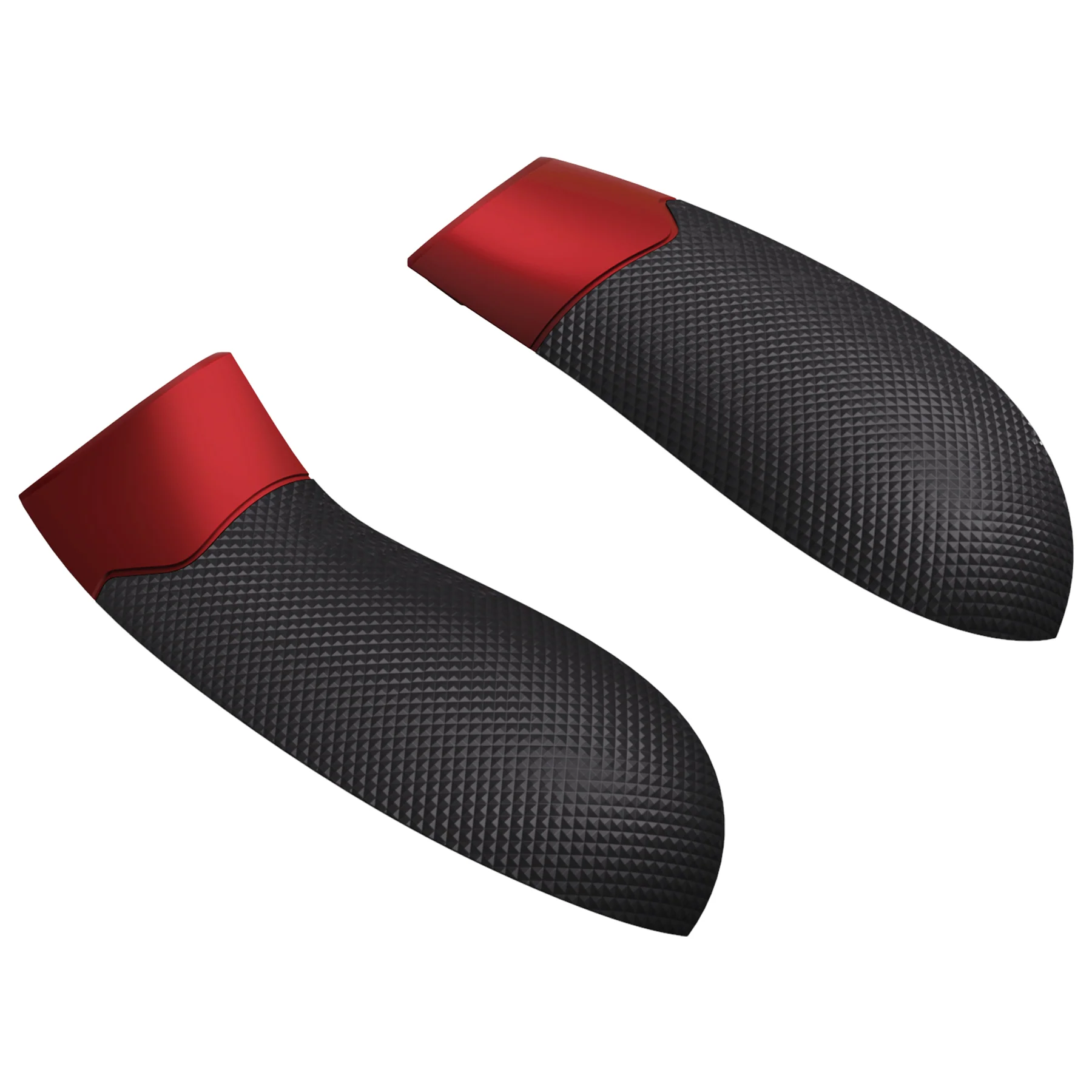 eXtremeRate Performance Non-Slip Texture Rubberized Grips Replacement Back Panels for Xbox Series X & S Controller - Scarlet Red & Black - Image 8