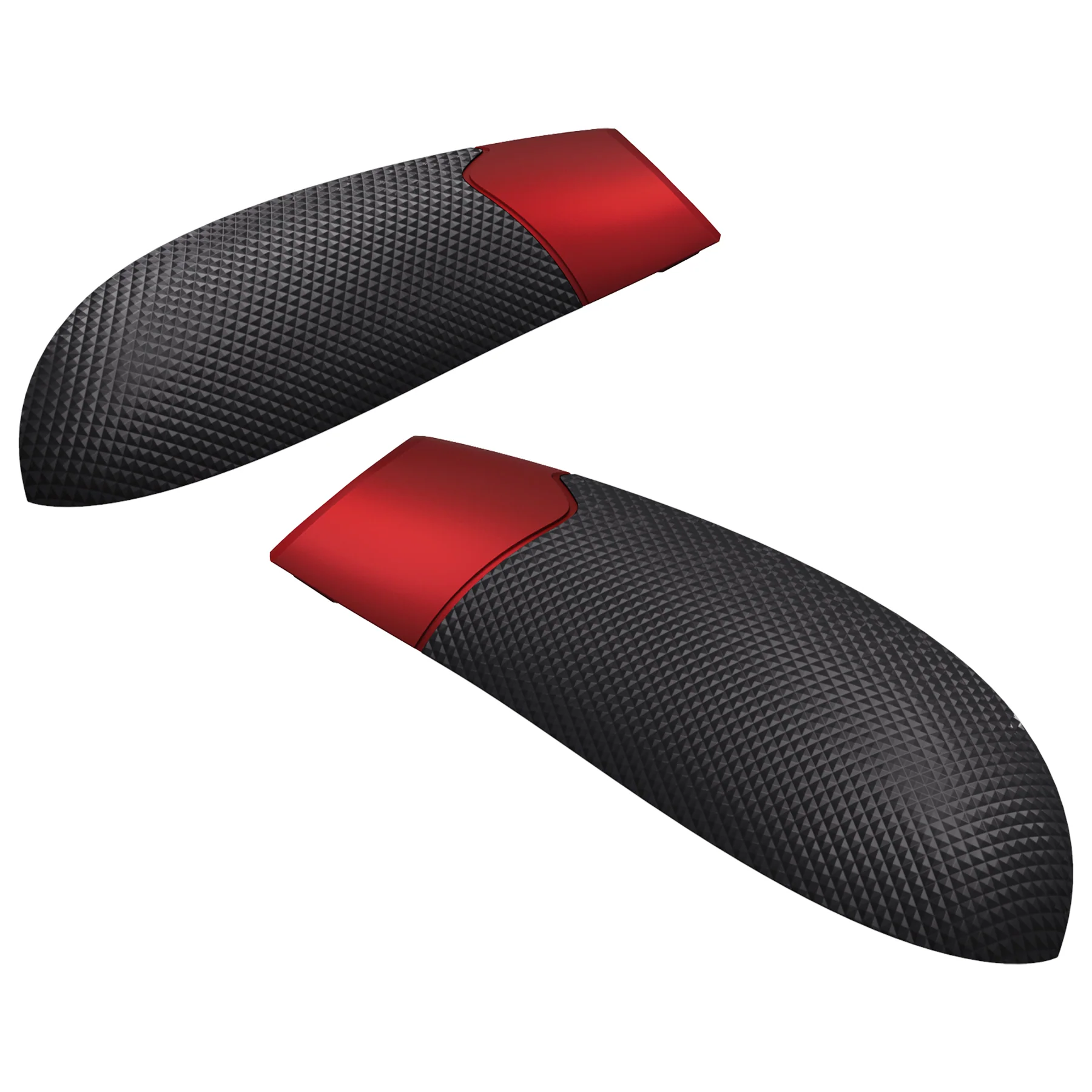 eXtremeRate Performance Non-Slip Texture Rubberized Grips Replacement Back Panels for Xbox Series X & S Controller - Scarlet Red & Black - Image 9
