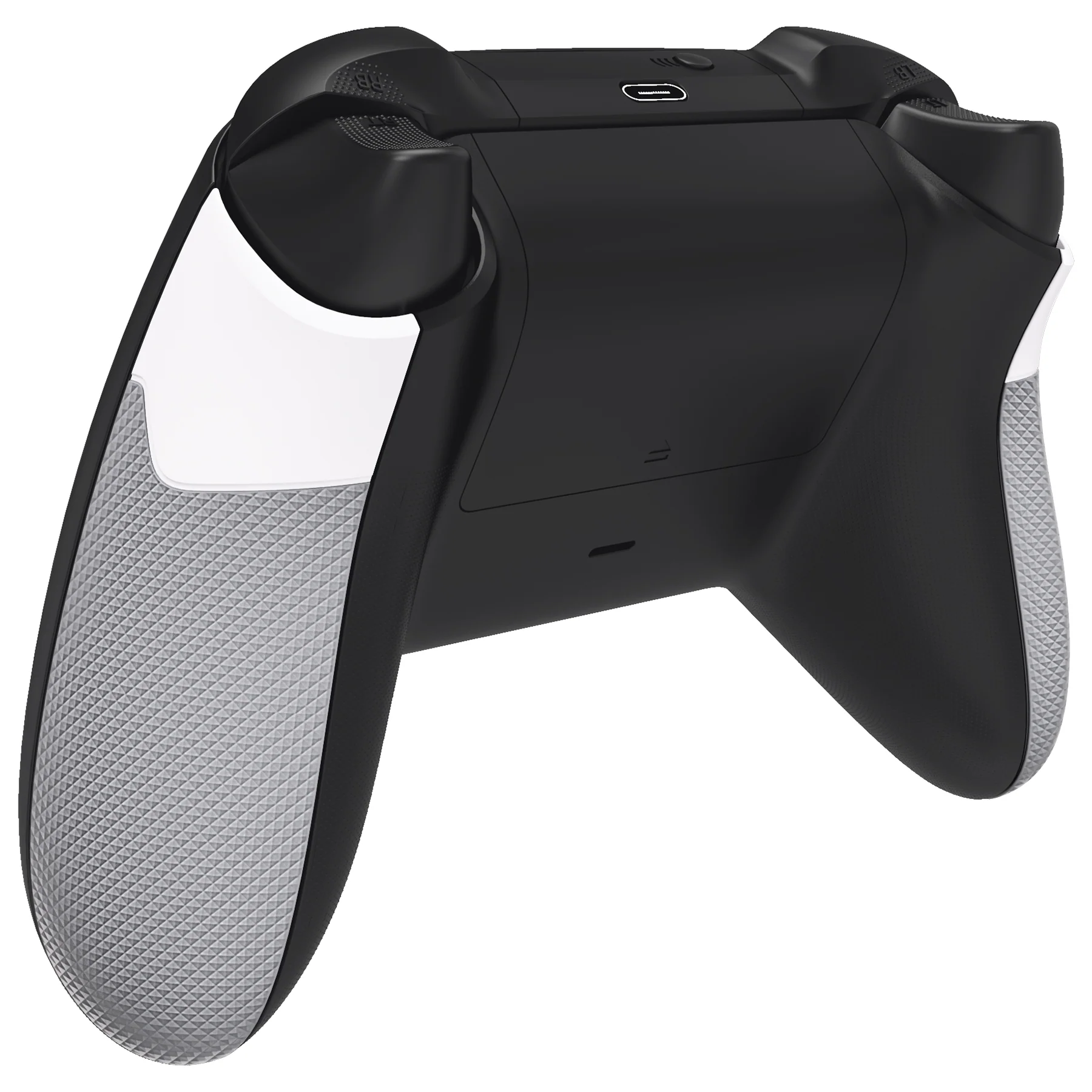 eXtremeRate Performance Non-Slip Texture Rubberized Grips Replacement Back Panels for Xbox Series X & S Controller - White & Gray - Image 5