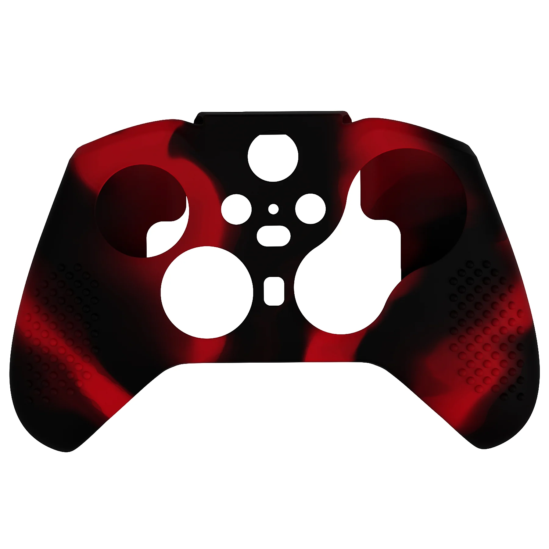 eXtremeRate PlayVital Protective Anti-Slip Silicone Case with Thumb Grips Caps for Xbox One Elite Series 2 & Elite 2 Core Controller - Black & Red - Image 6