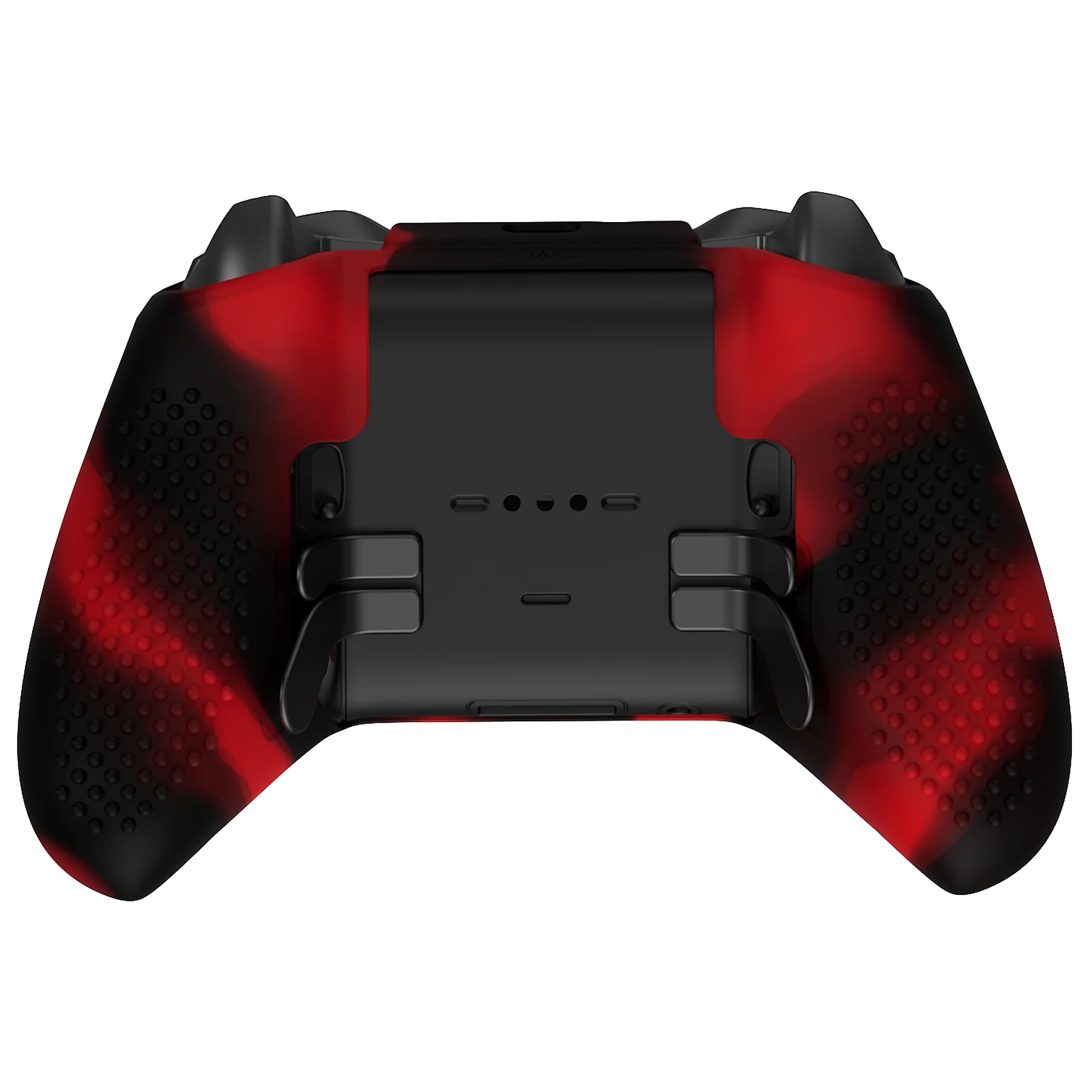 eXtremeRate PlayVital Protective Anti-Slip Silicone Case with Thumb Grips Caps for Xbox One Elite Series 2 & Elite 2 Core Controller - Black & Red - Image 7