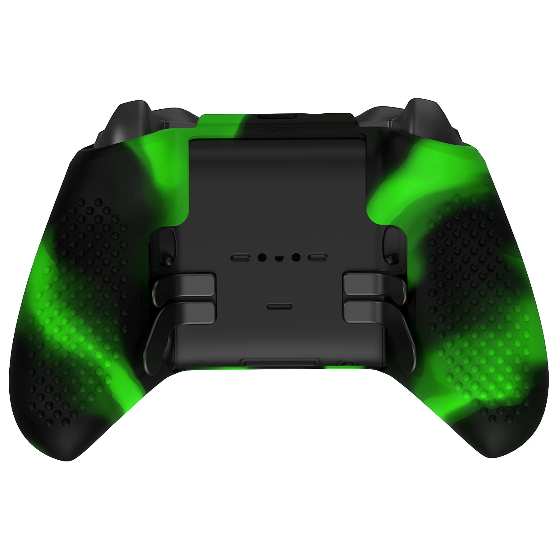 eXtremeRate PlayVital Protective Anti-Slip Silicone Case with Thumb Grips Caps for Xbox One Elite Series 2 & Elite 2 Core Controller - Green & Black - Image 7