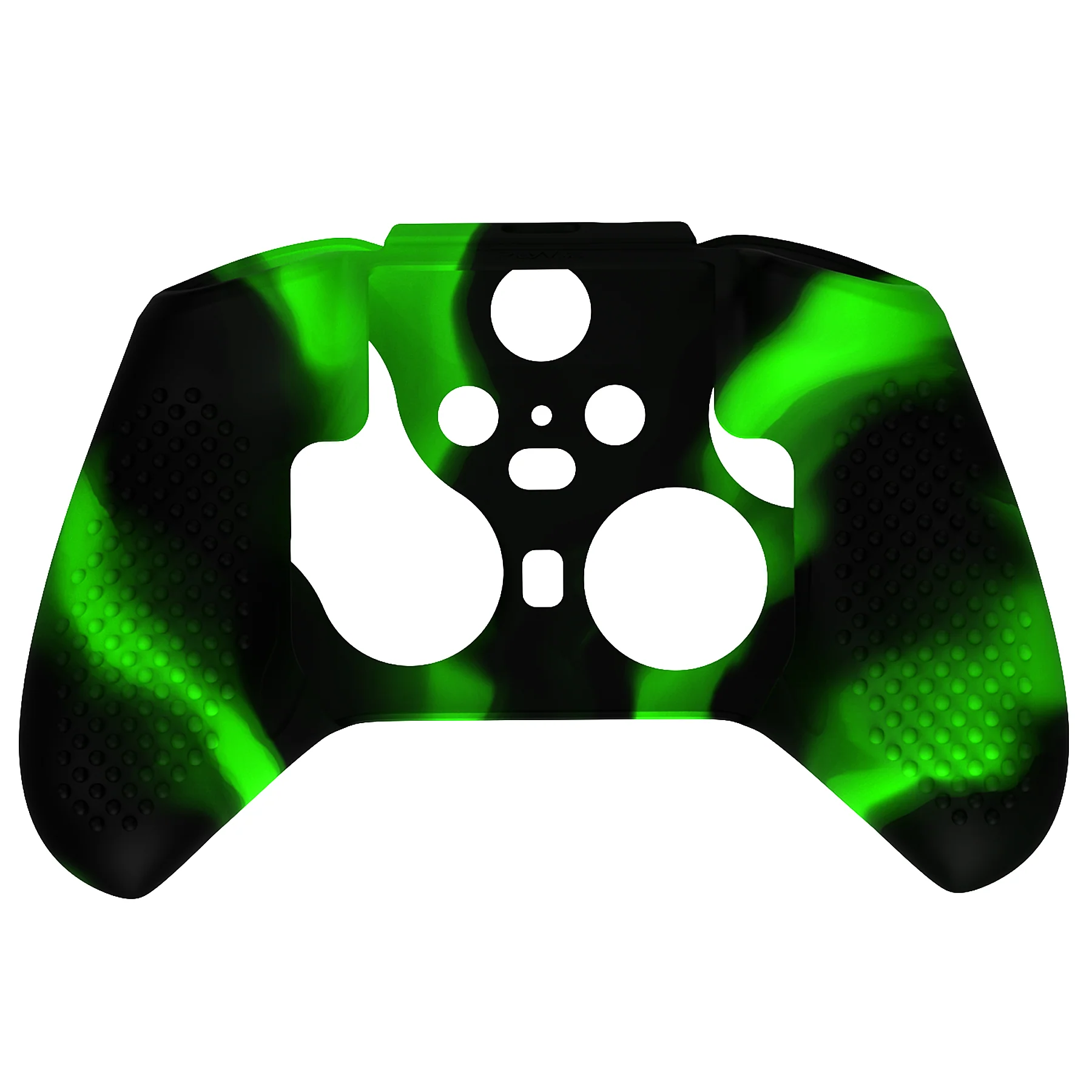 eXtremeRate PlayVital Protective Anti-Slip Silicone Case with Thumb Grips Caps for Xbox One Elite Series 2 & Elite 2 Core Controller - Green & Black - Image 8