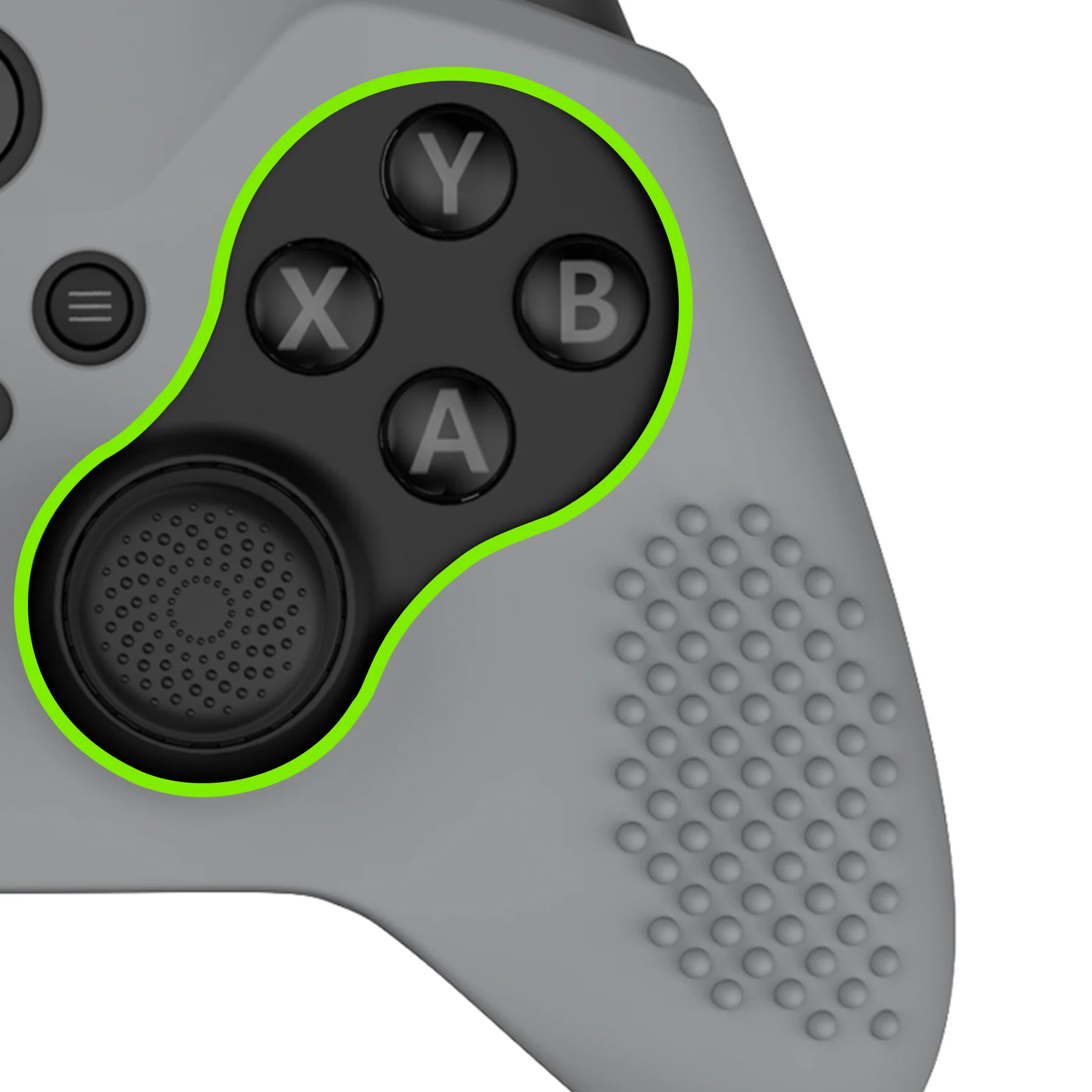 eXtremeRate PlayVital Protective Anti-Slip Silicone Case with Thumb Grips Caps for Xbox One Elite Series 2 & Elite 2 Core Controller - New Hope Gray - Image 10