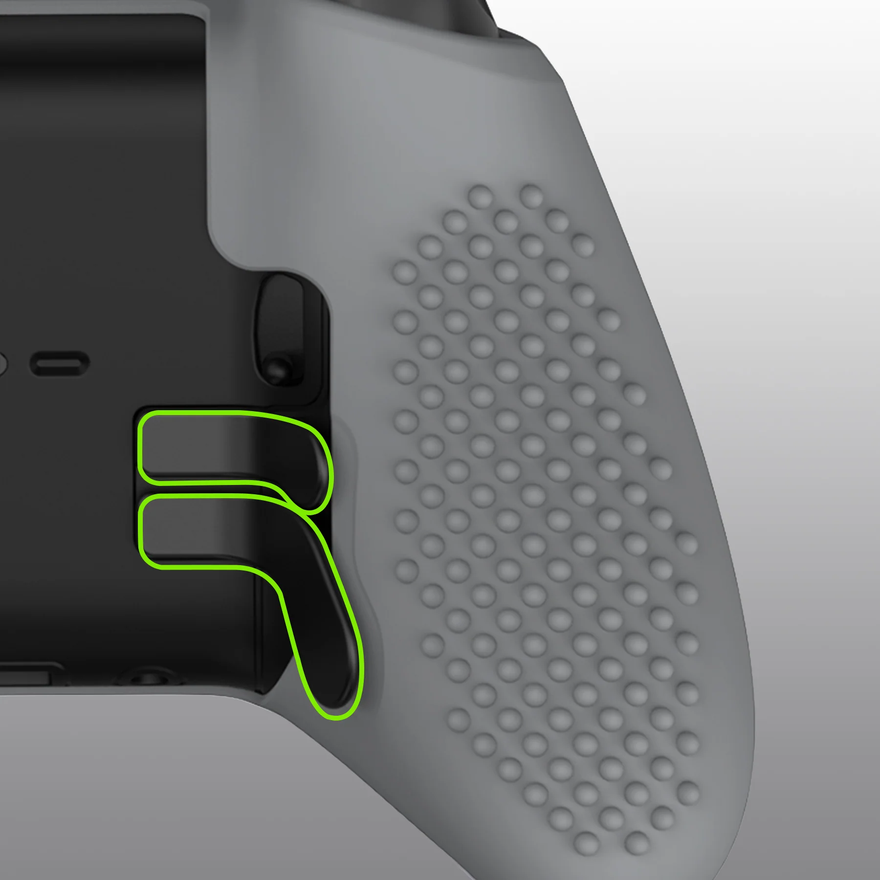 eXtremeRate PlayVital Protective Anti-Slip Silicone Case with Thumb Grips Caps for Xbox One Elite Series 2 & Elite 2 Core Controller - New Hope Gray - Image 12