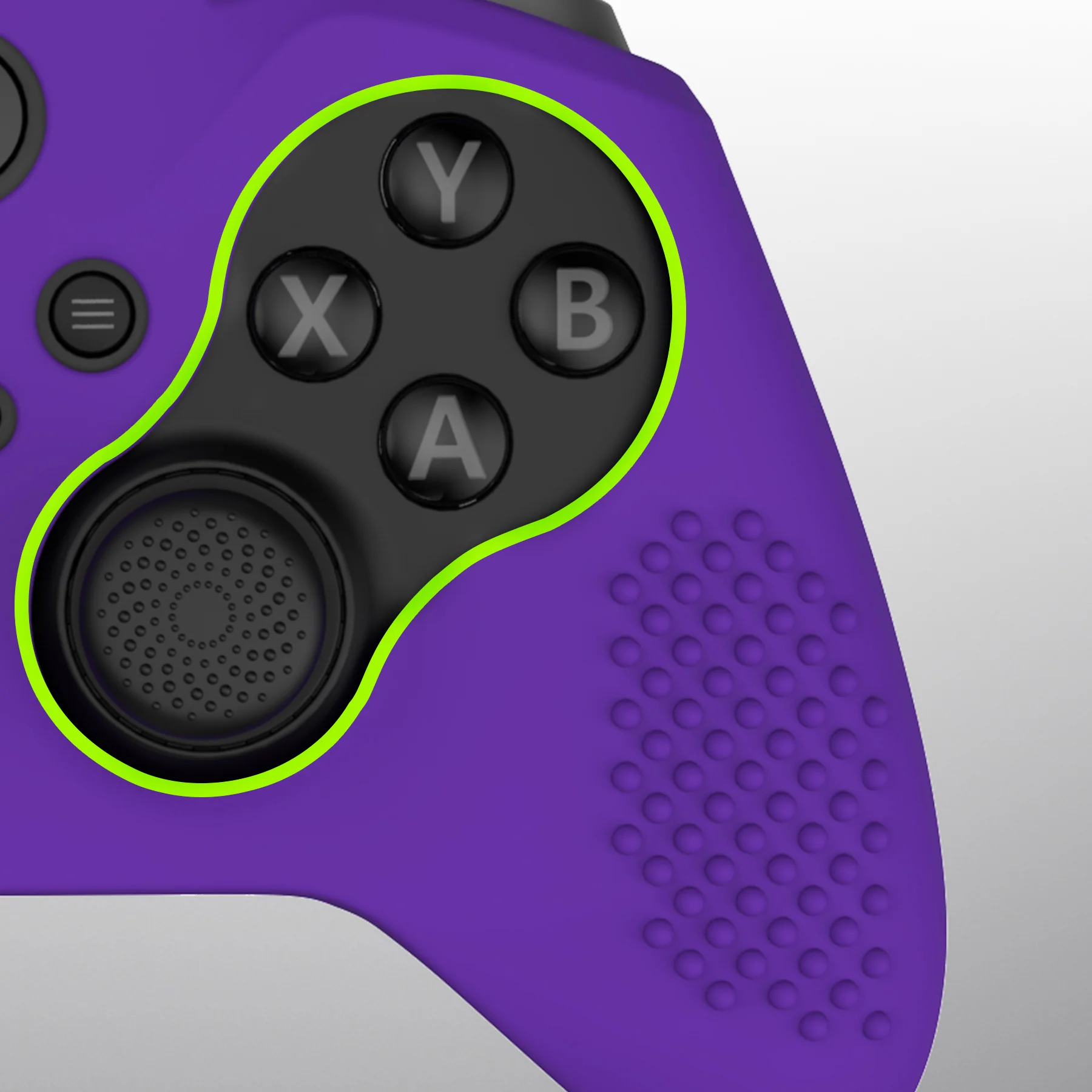 eXtremeRate PlayVital Protective Anti-Slip Silicone Case with Thumb Grips Caps for Xbox One Elite Series 2 & Elite 2 Core Controller - Purple - Image 10