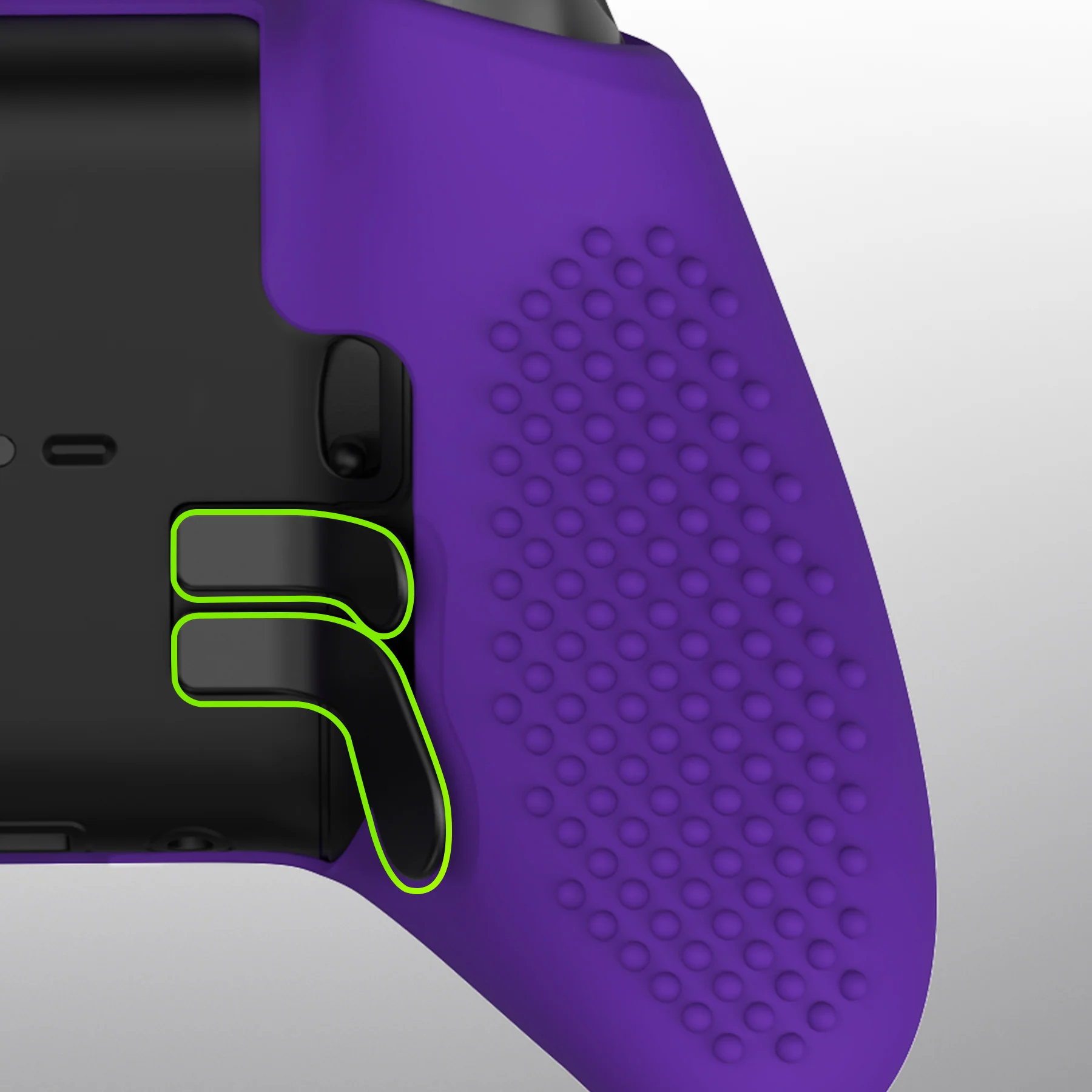 eXtremeRate PlayVital Protective Anti-Slip Silicone Case with Thumb Grips Caps for Xbox One Elite Series 2 & Elite 2 Core Controller - Purple - Image 12