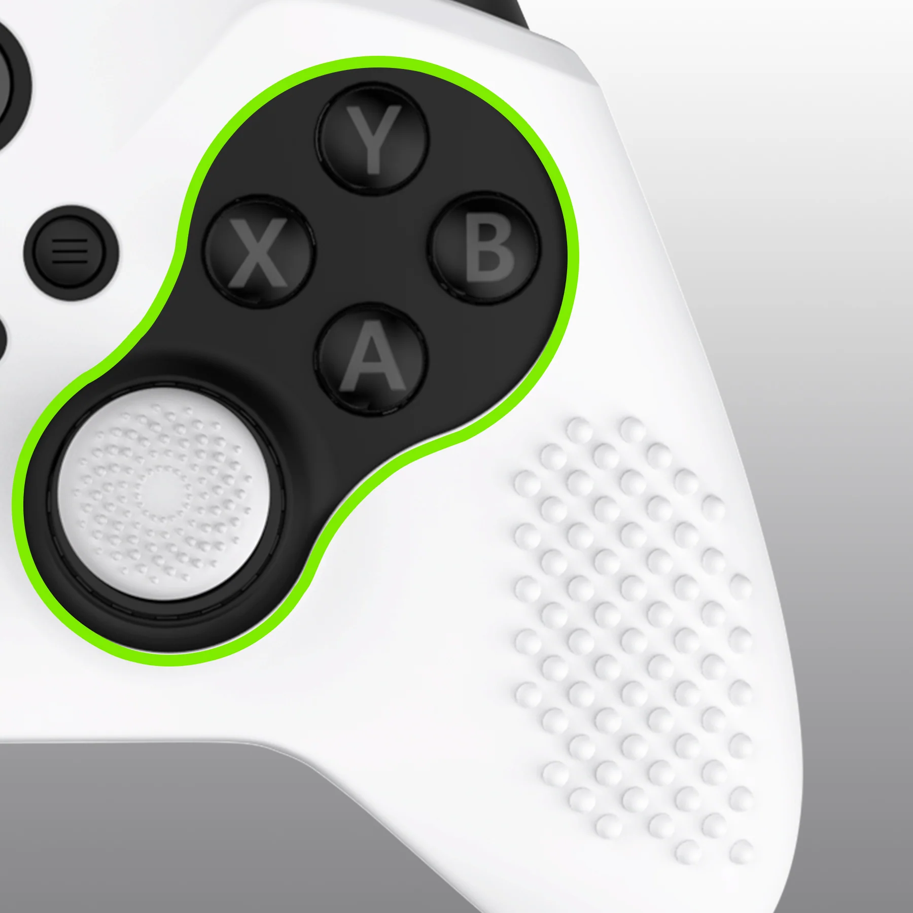 eXtremeRate PlayVital Protective Anti-Slip Silicone Case with Thumb Grips Caps for Xbox One Elite Series 2 & Elite 2 Core Controller - White - Image 10