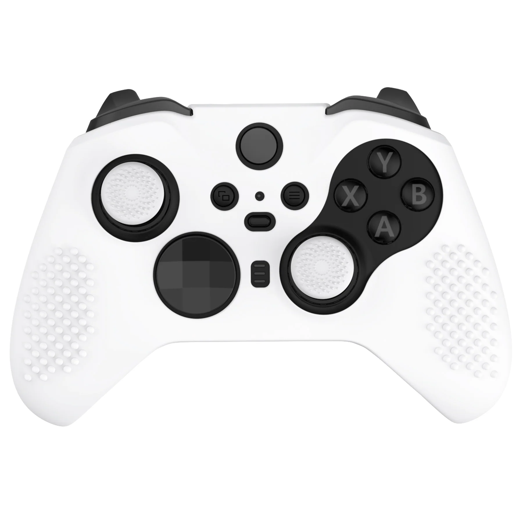 eXtremeRate PlayVital Protective Anti-Slip Silicone Case with Thumb Grips Caps for Xbox One Elite Series 2 & Elite 2 Core Controller - White - Image 5