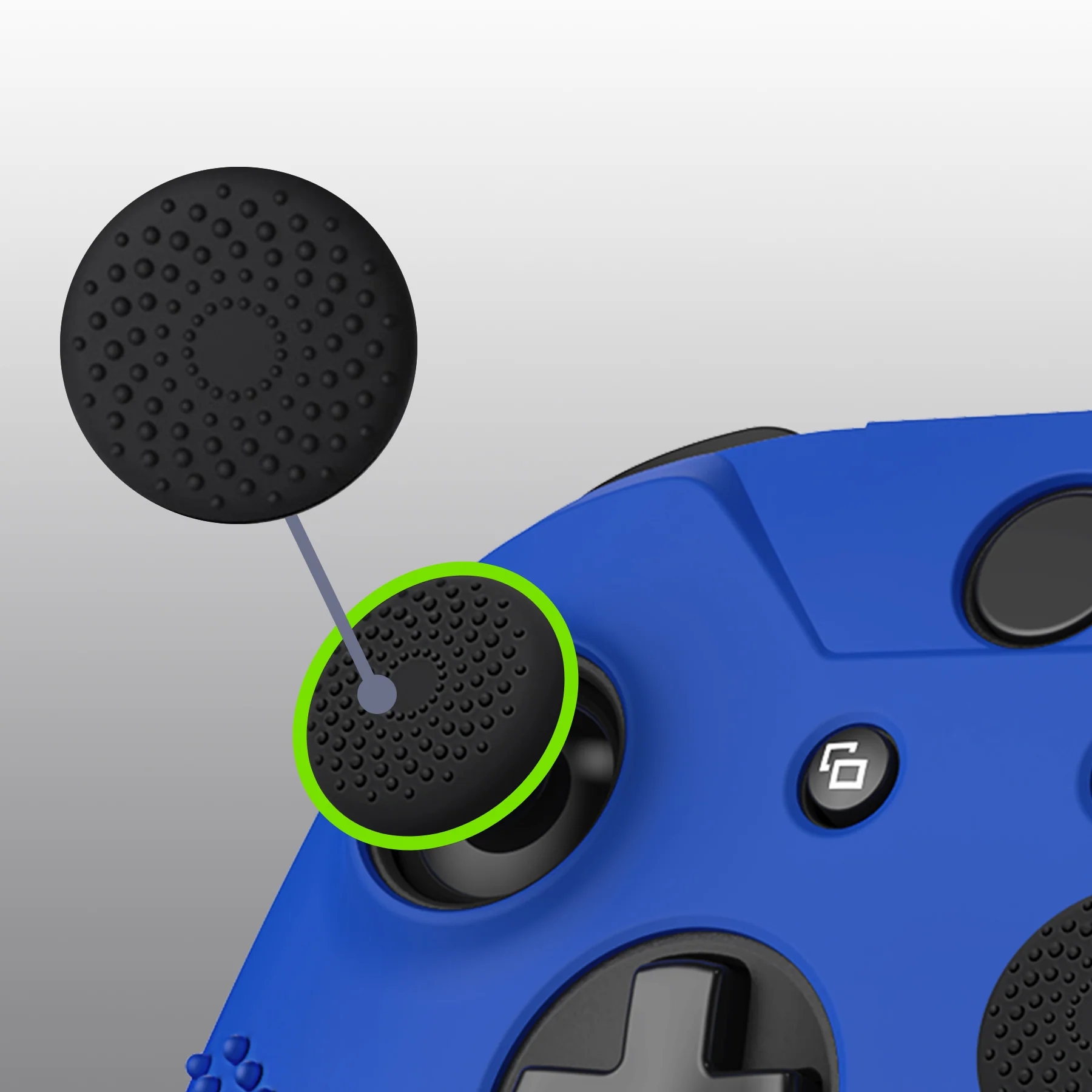eXtremeRate PlayVital Protective Anti-Slip Silicone Case with Thumb Grips Caps for Xbox One X & S Controller - Blue - Image 13