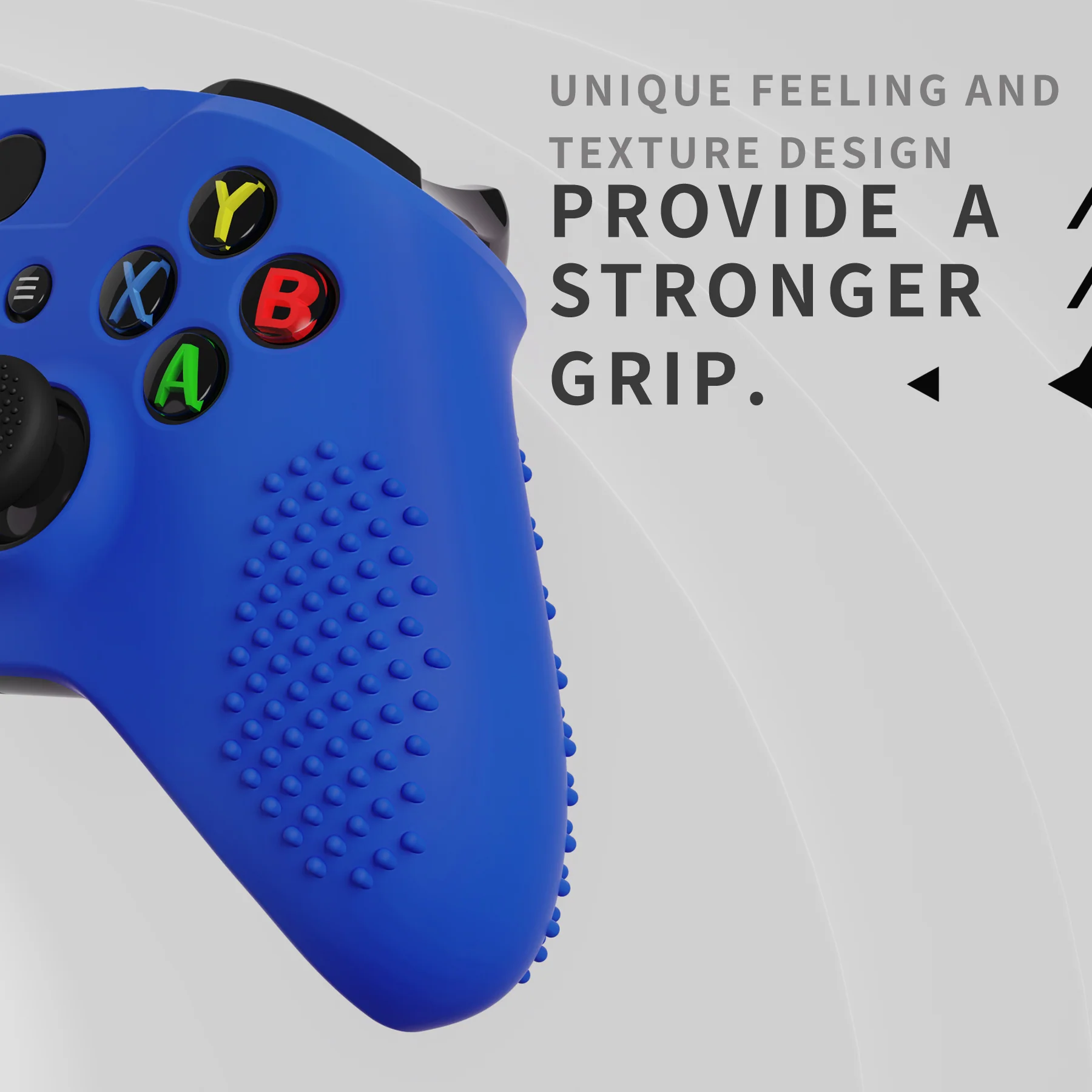eXtremeRate PlayVital Protective Anti-Slip Silicone Case with Thumb Grips Caps for Xbox One X & S Controller - Blue - Image 6
