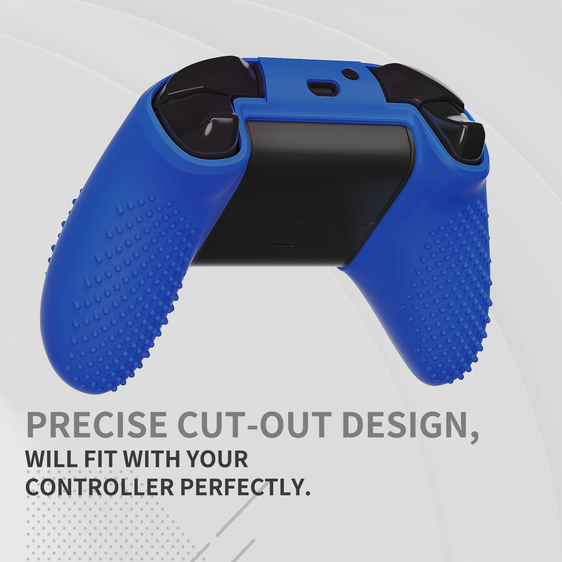 eXtremeRate PlayVital Protective Anti-Slip Silicone Case with Thumb Grips Caps for Xbox One X & S Controller - Blue - Image 7