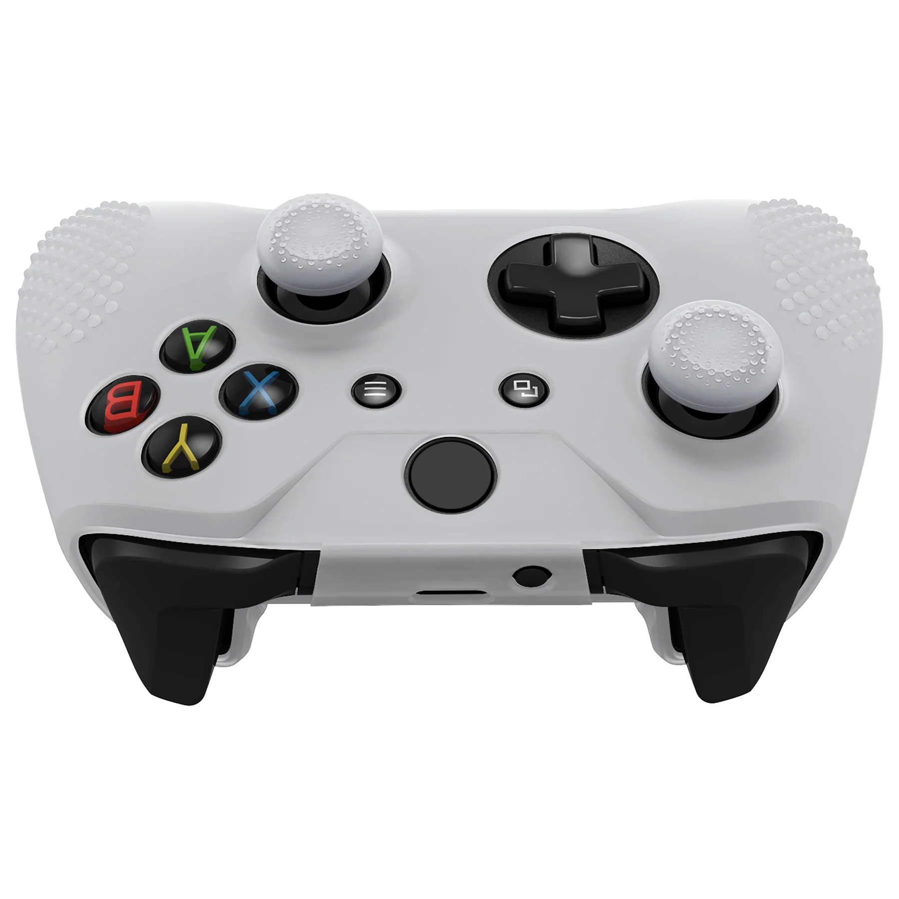 eXtremeRate PlayVital Protective Anti-Slip Silicone Case with Thumb Grips Caps for Xbox One X & S Controller - Glow in Dark - Green - Image 13