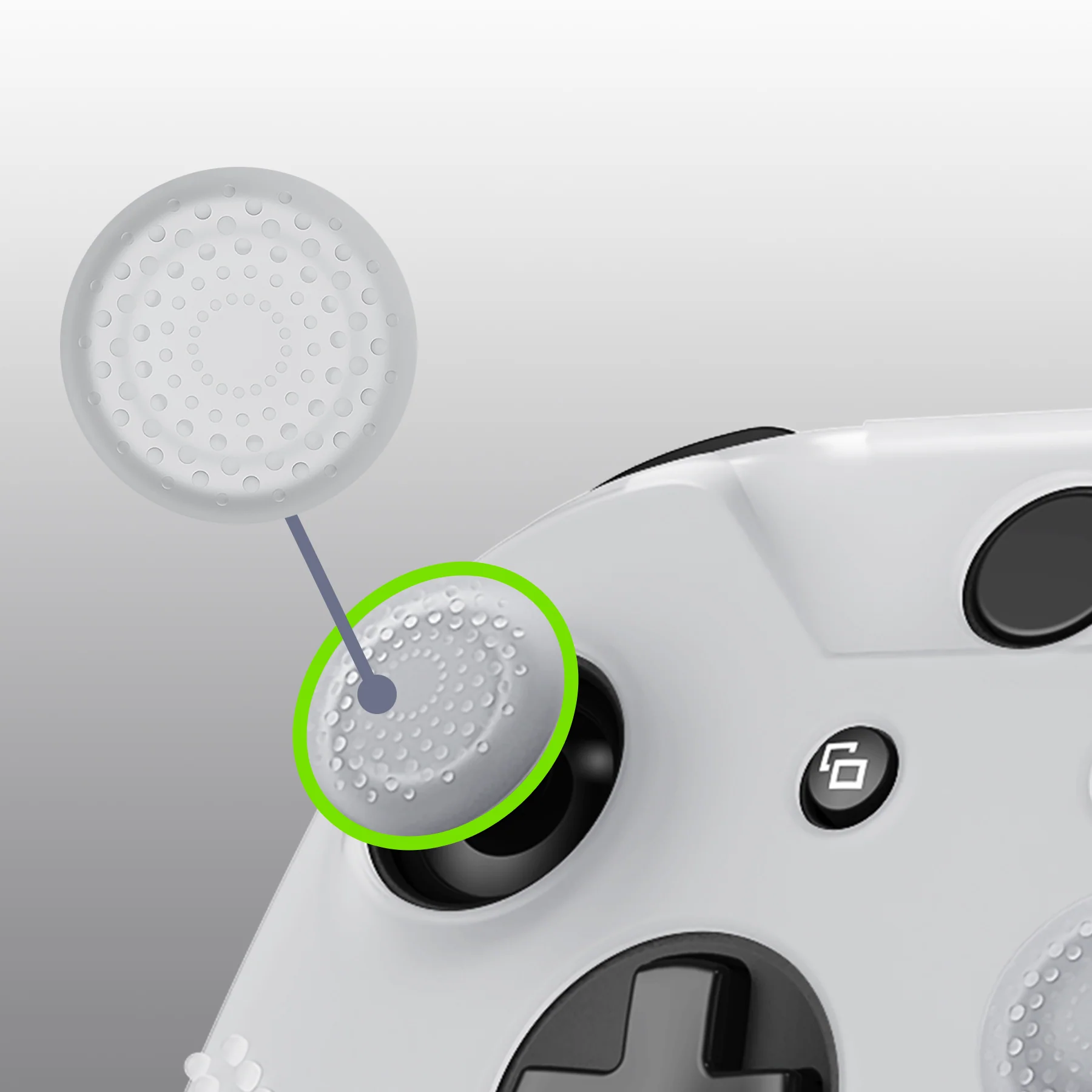 eXtremeRate PlayVital Protective Anti-Slip Silicone Case with Thumb Grips Caps for Xbox One X & S Controller - Glow in Dark - Green - Image 14