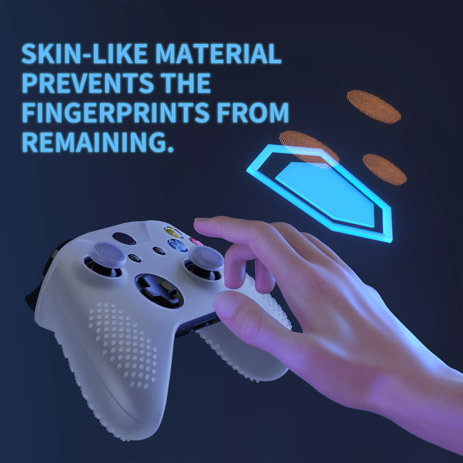 eXtremeRate PlayVital Protective Anti-Slip Silicone Case with Thumb Grips Caps for Xbox One X & S Controller - Glow in Dark - Green - Image 5