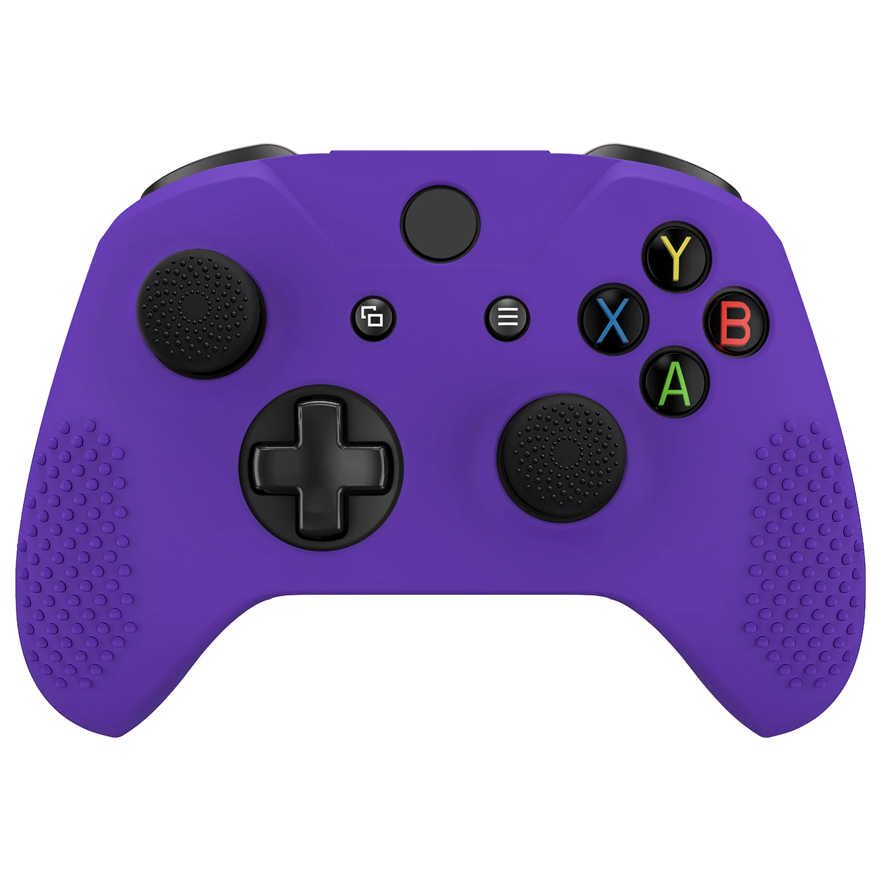 eXtremeRate PlayVital Protective Anti-Slip Silicone Case with Thumb Grips Caps for Xbox One X & S Controller - Purple - Image 10