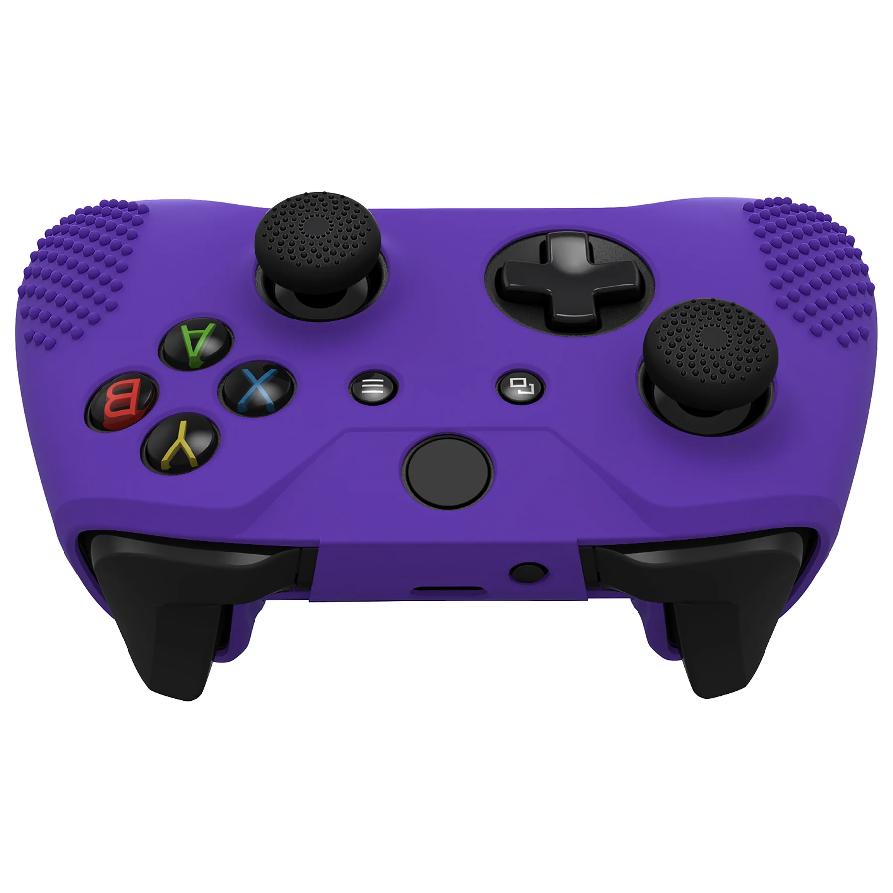 eXtremeRate PlayVital Protective Anti-Slip Silicone Case with Thumb Grips Caps for Xbox One X & S Controller - Purple - Image 12