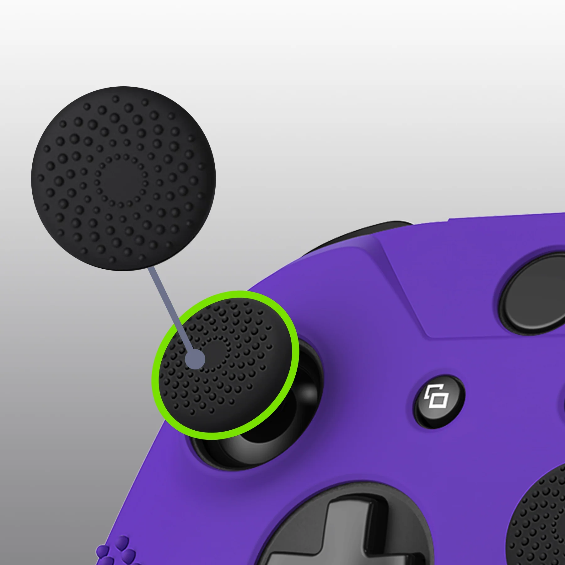 eXtremeRate PlayVital Protective Anti-Slip Silicone Case with Thumb Grips Caps for Xbox One X & S Controller - Purple - Image 13
