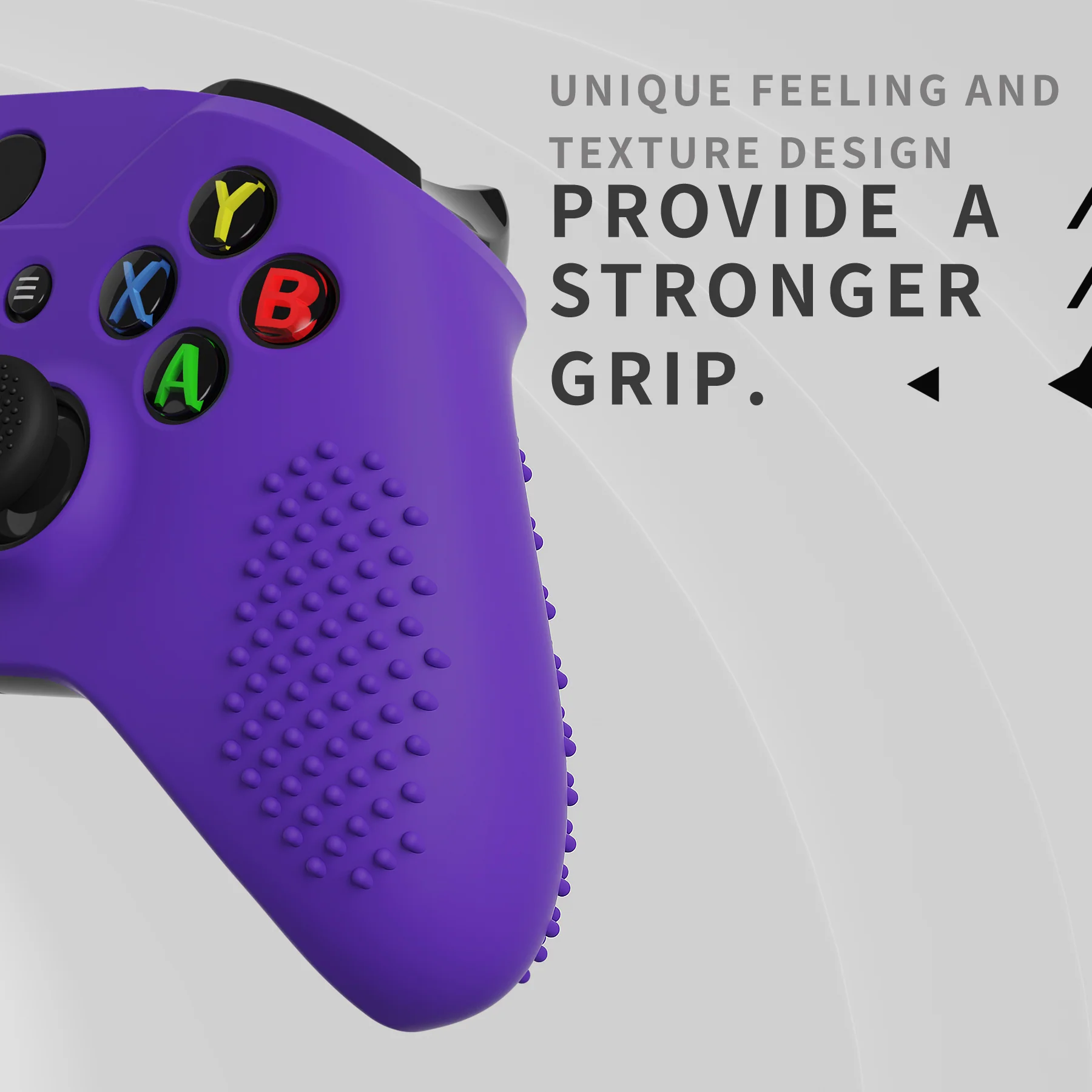 eXtremeRate PlayVital Protective Anti-Slip Silicone Case with Thumb Grips Caps for Xbox One X & S Controller - Purple - Image 6