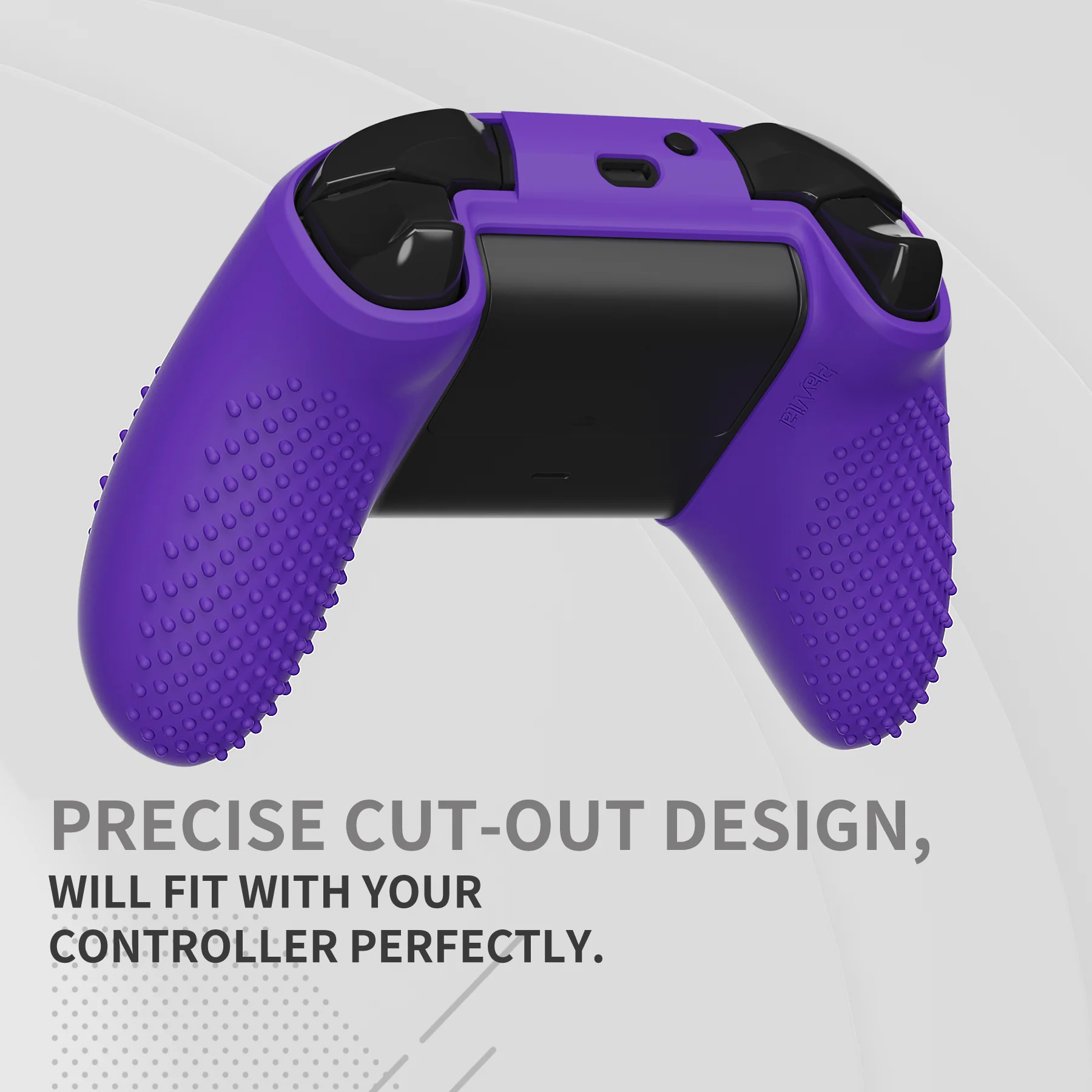 eXtremeRate PlayVital Protective Anti-Slip Silicone Case with Thumb Grips Caps for Xbox One X & S Controller - Purple - Image 7