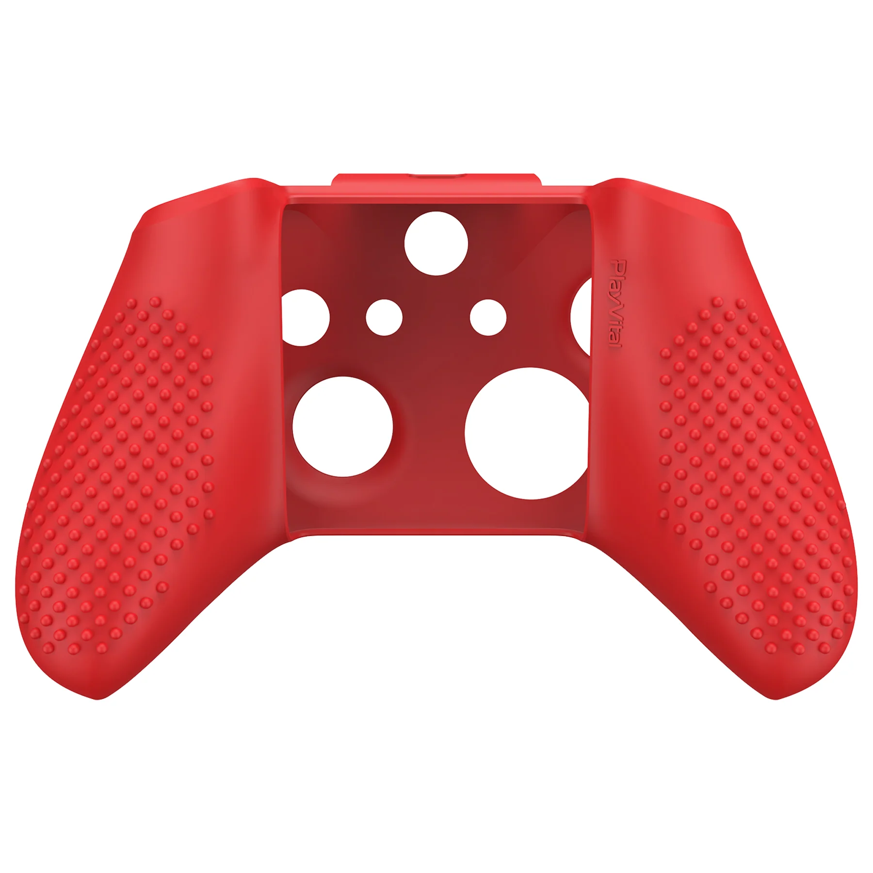 eXtremeRate PlayVital Protective Anti-Slip Silicone Case with Thumb Grips Caps for Xbox One X & S Controller - Red - Image 11