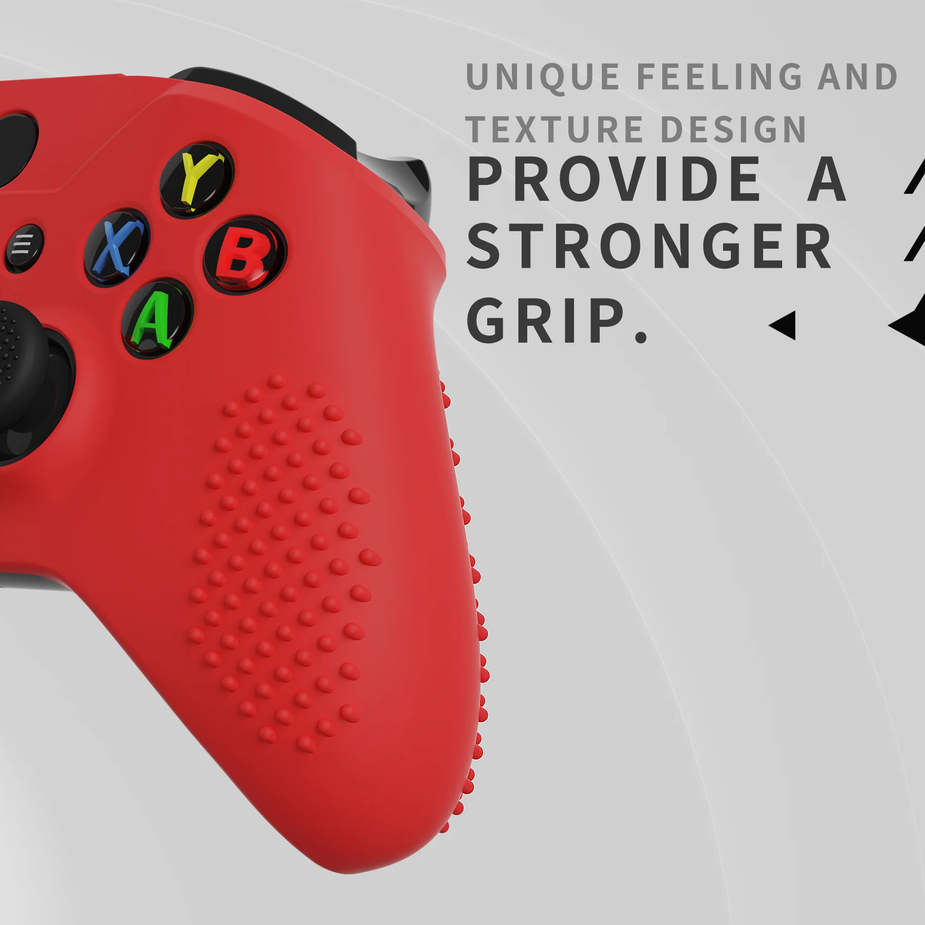 eXtremeRate PlayVital Protective Anti-Slip Silicone Case with Thumb Grips Caps for Xbox One X & S Controller - Red - Image 6