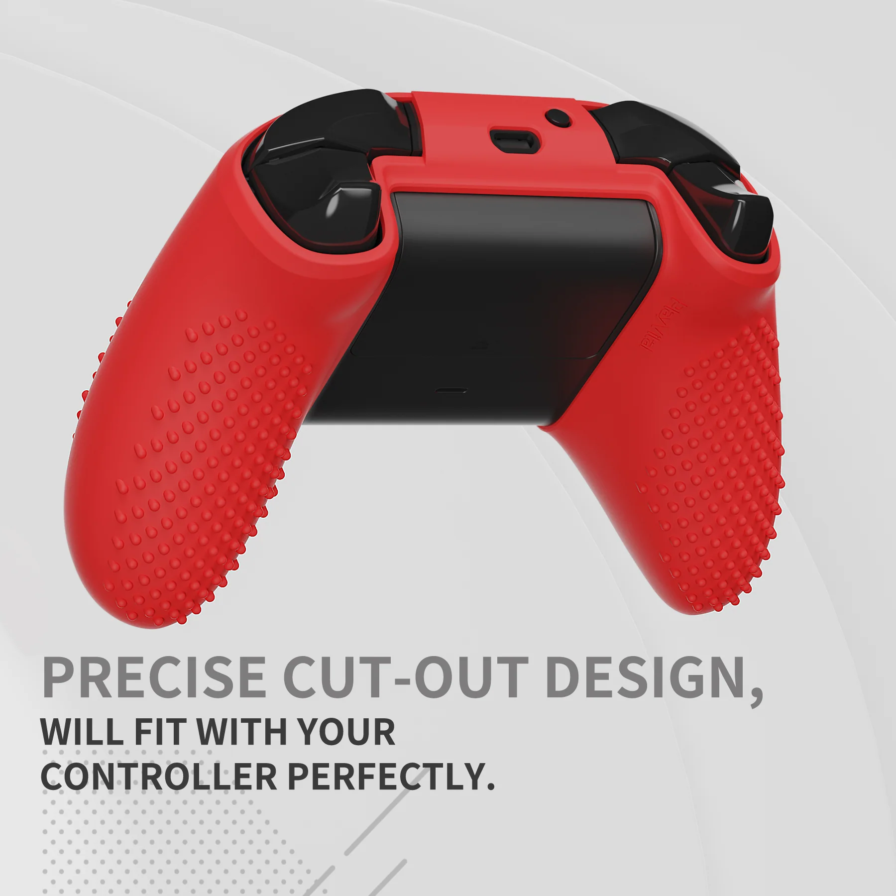 eXtremeRate PlayVital Protective Anti-Slip Silicone Case with Thumb Grips Caps for Xbox One X & S Controller - Red - Image 7