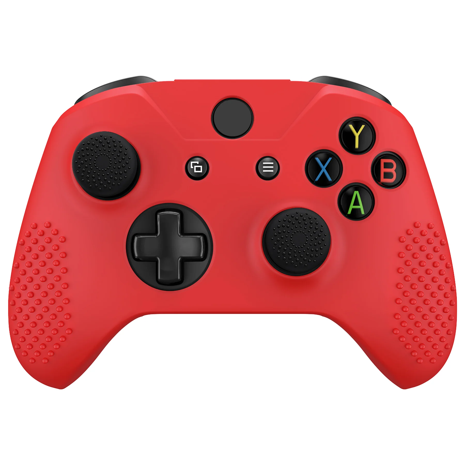eXtremeRate PlayVital Protective Anti-Slip Silicone Case with Thumb Grips Caps for Xbox One X & S Controller - Red - Image 8