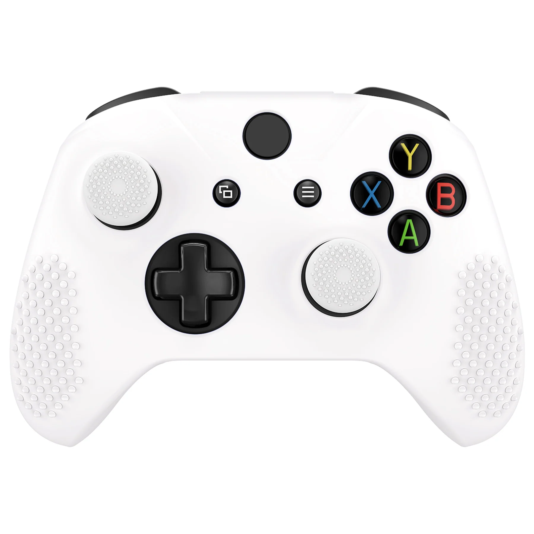 eXtremeRate PlayVital Protective Anti-Slip Silicone Case with Thumb Grips Caps for Xbox One X & S Controller - White - Image 10