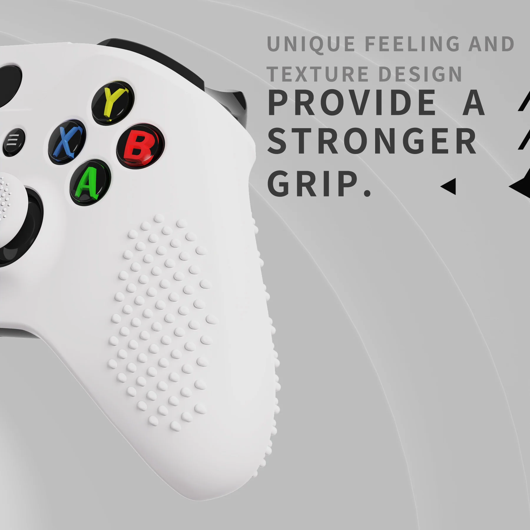 eXtremeRate PlayVital Protective Anti-Slip Silicone Case with Thumb Grips Caps for Xbox One X & S Controller - White - Image 6