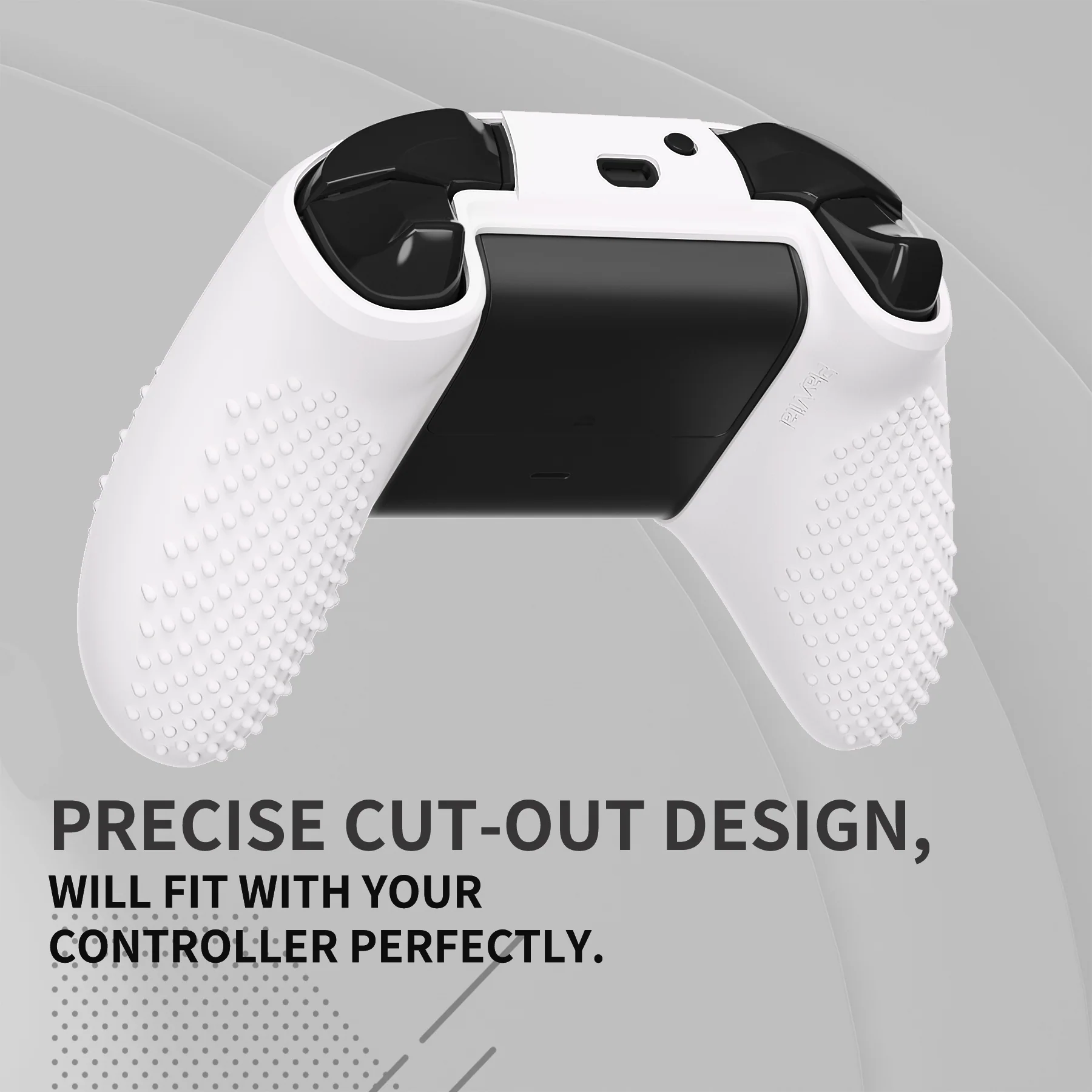 eXtremeRate PlayVital Protective Anti-Slip Silicone Case with Thumb Grips Caps for Xbox One X & S Controller - White - Image 7