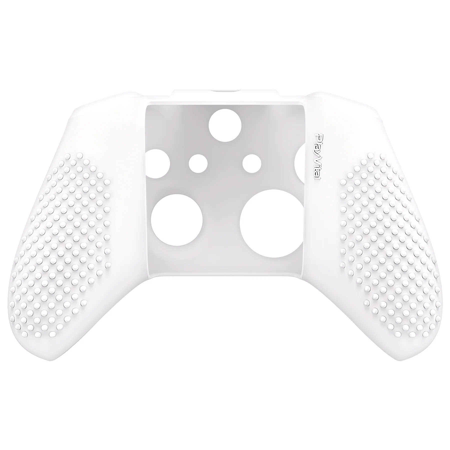 eXtremeRate PlayVital Protective Anti-Slip Silicone Case with Thumb Grips Caps for Xbox One X & S Controller - White - Image 9