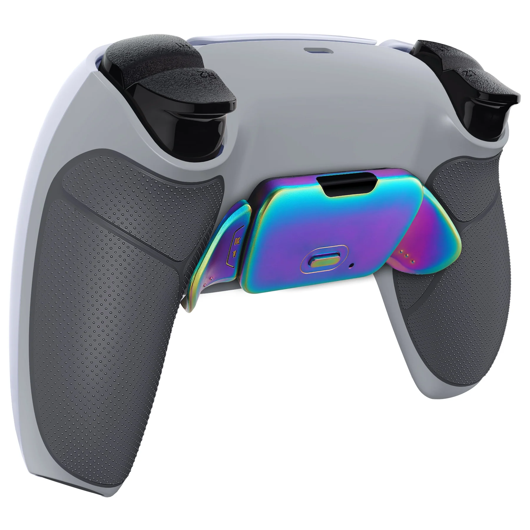 eXtremeRate Rainbow Aura Blue & Purple Real Metal Buttons (RMB) Version RISE V3 Remap Kit for PS5 Controller BDM-030/040/050 - Rubberized New Hope Gray & Classic Gray - Image 9
