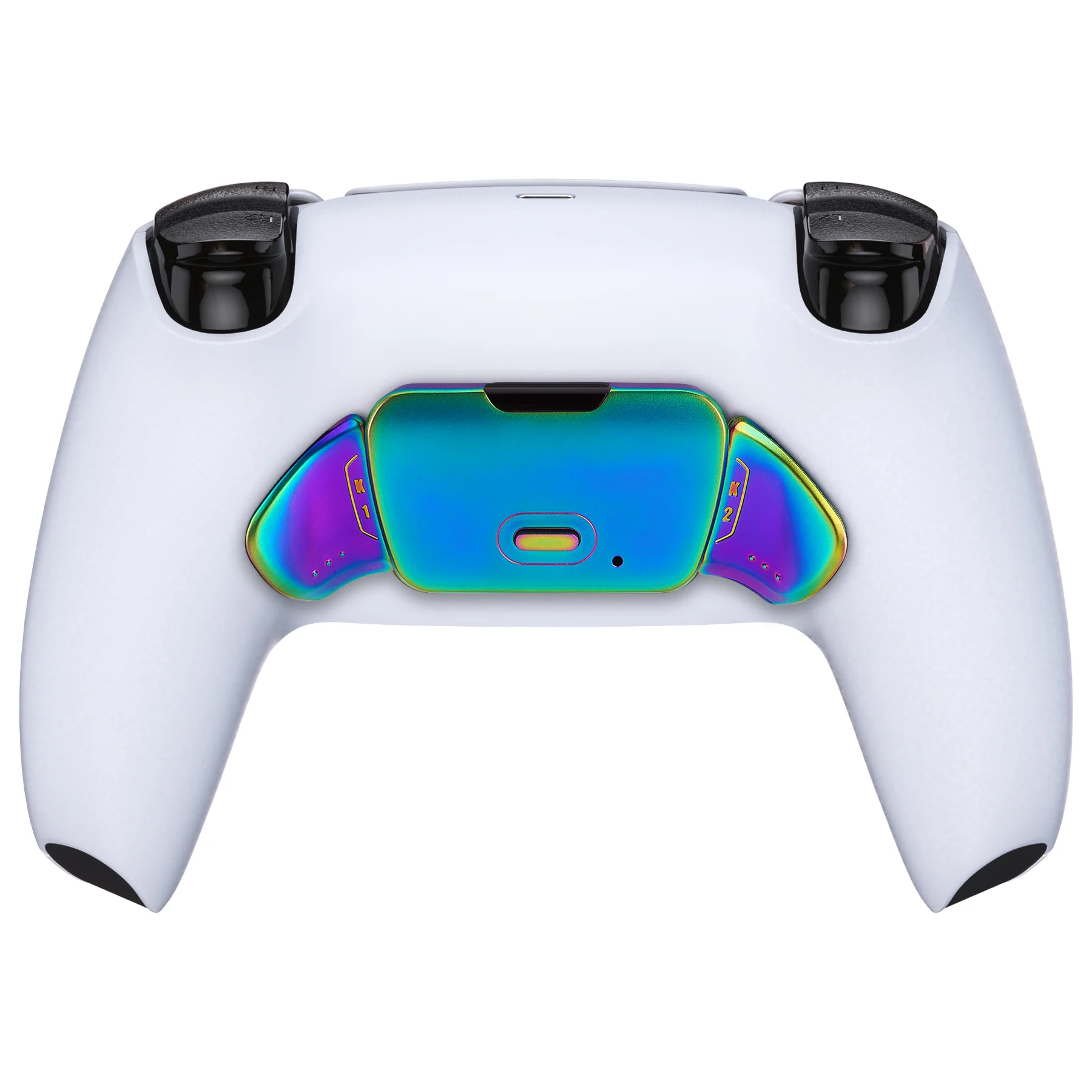 eXtremeRate Real Metal Buttons (RMB) Version Redesigned K1 K2 Back Buttons & Remap PCB Board for eXtremerate RISE Remap Kit, Compatible with PS5 Controller - Metallic Rainbow Aura Blue & Purple - Image 5