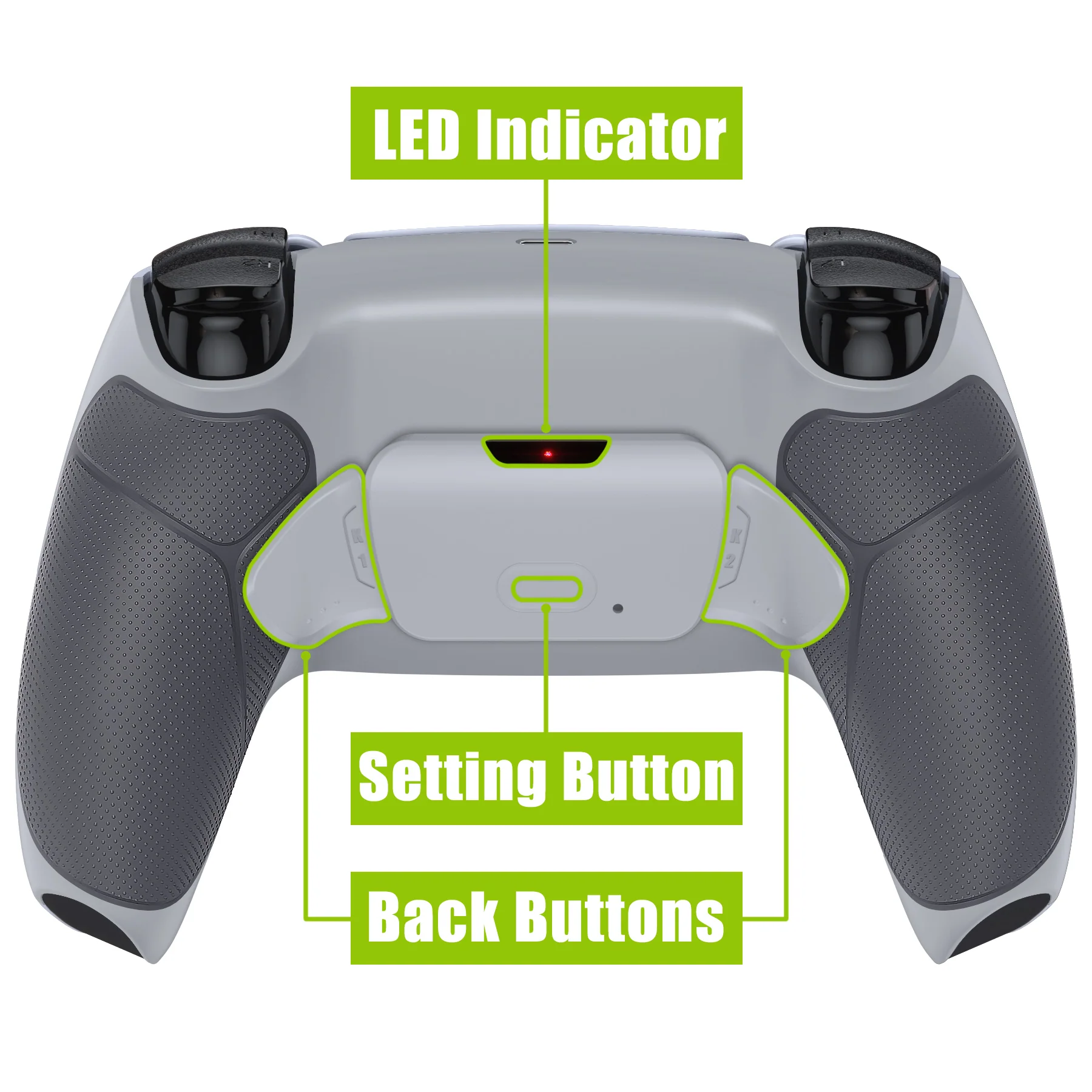eXtremeRate Remappable RISE V3 Remap Kit for PS5 Controller BDM-030/040/050 - Rubberized Classic Gray - Image 4