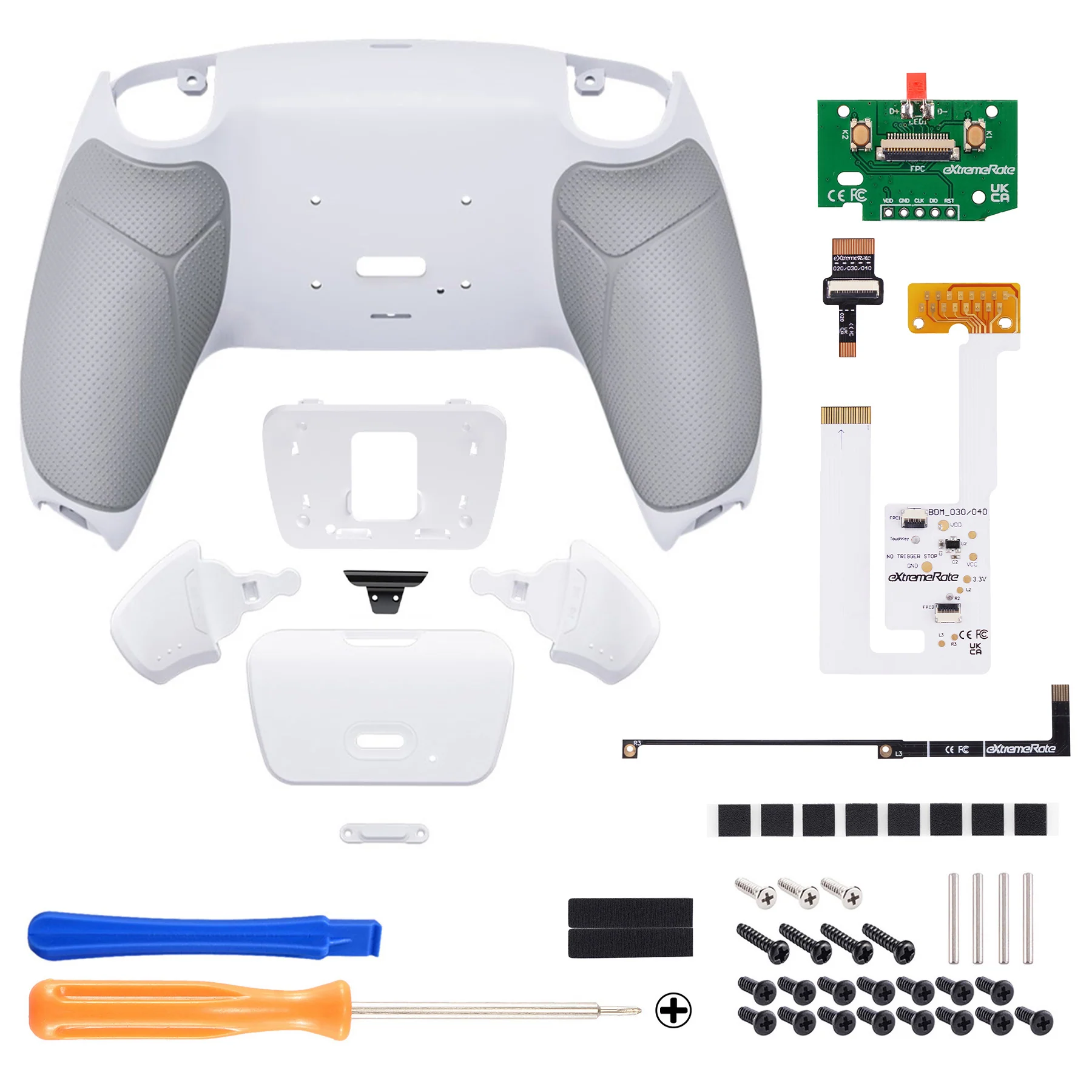 eXtremeRate Remappable RISE V3 Remap Kit for PS5 Controller BDM-030/040/050 - Rubberized Gray - Image 2