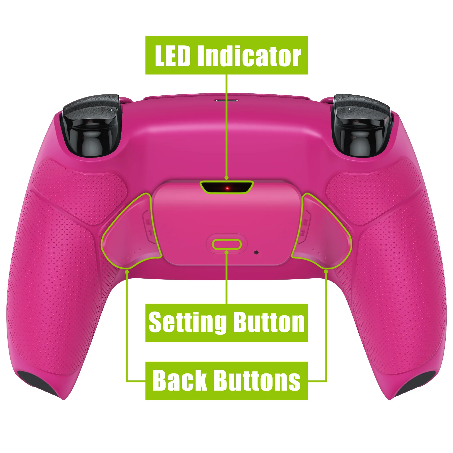 eXtremeRate Remappable RISE V3 Remap Kit for PS5 Controller BDM-030/040/050 - Rubberized Nova Pink - Image 4