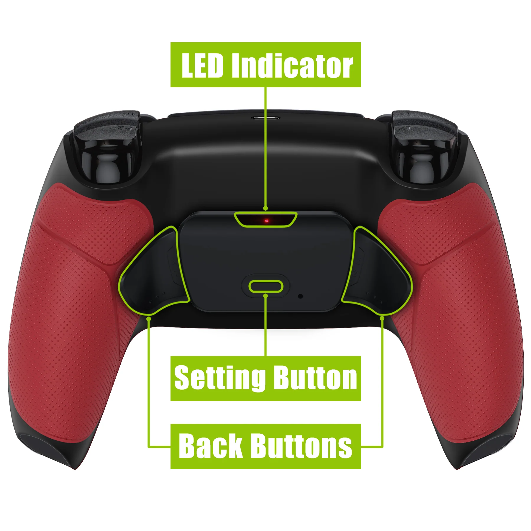 eXtremeRate Remappable RISE V3 Remap Kit for PS5 Controller BDM-030/040/050 - Rubberized Red - Image 4