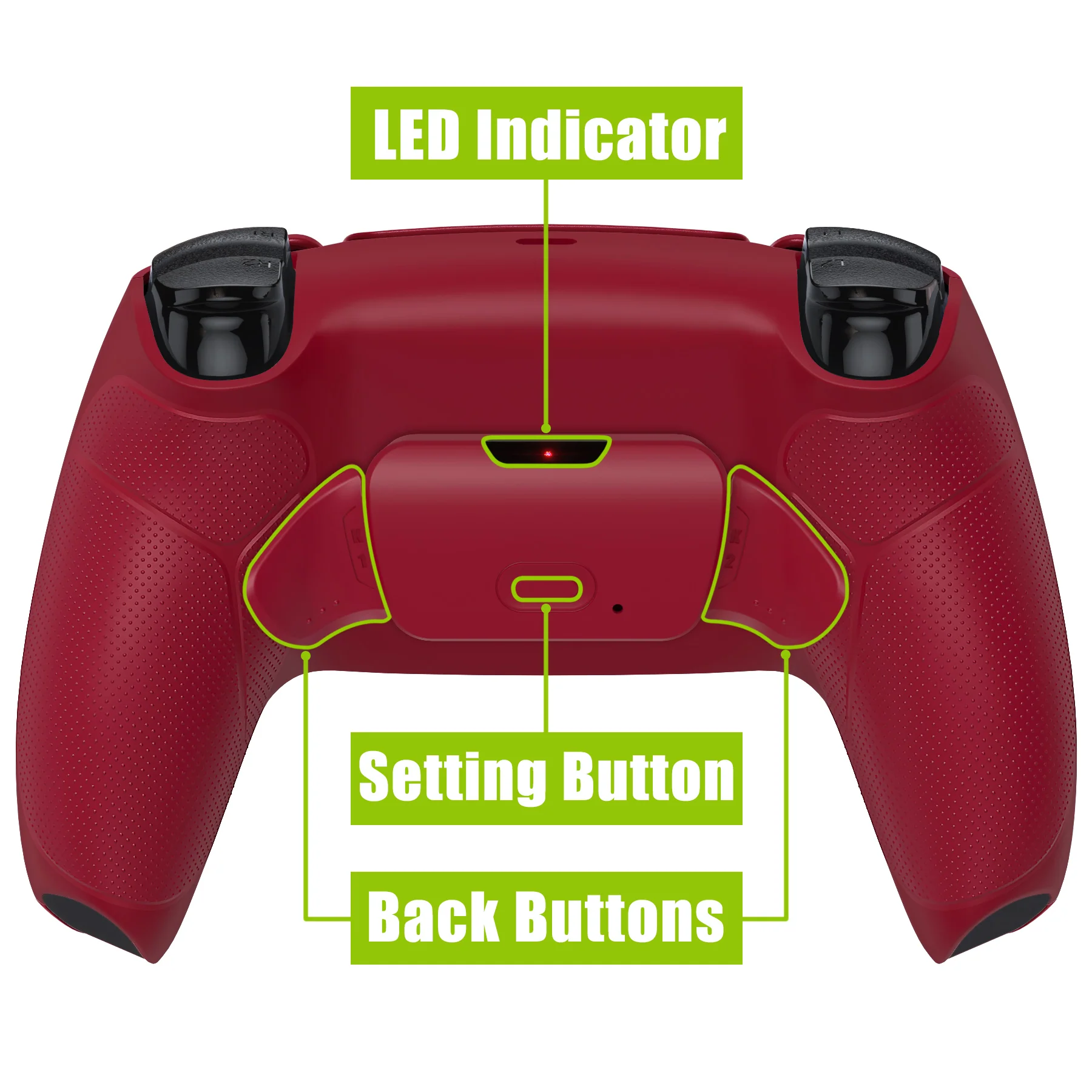 eXtremeRate Remappable RISE V3 Remap Kit for PS5 Controller BDM-030/040/050 - Rubberized Volcanic Red - Image 4