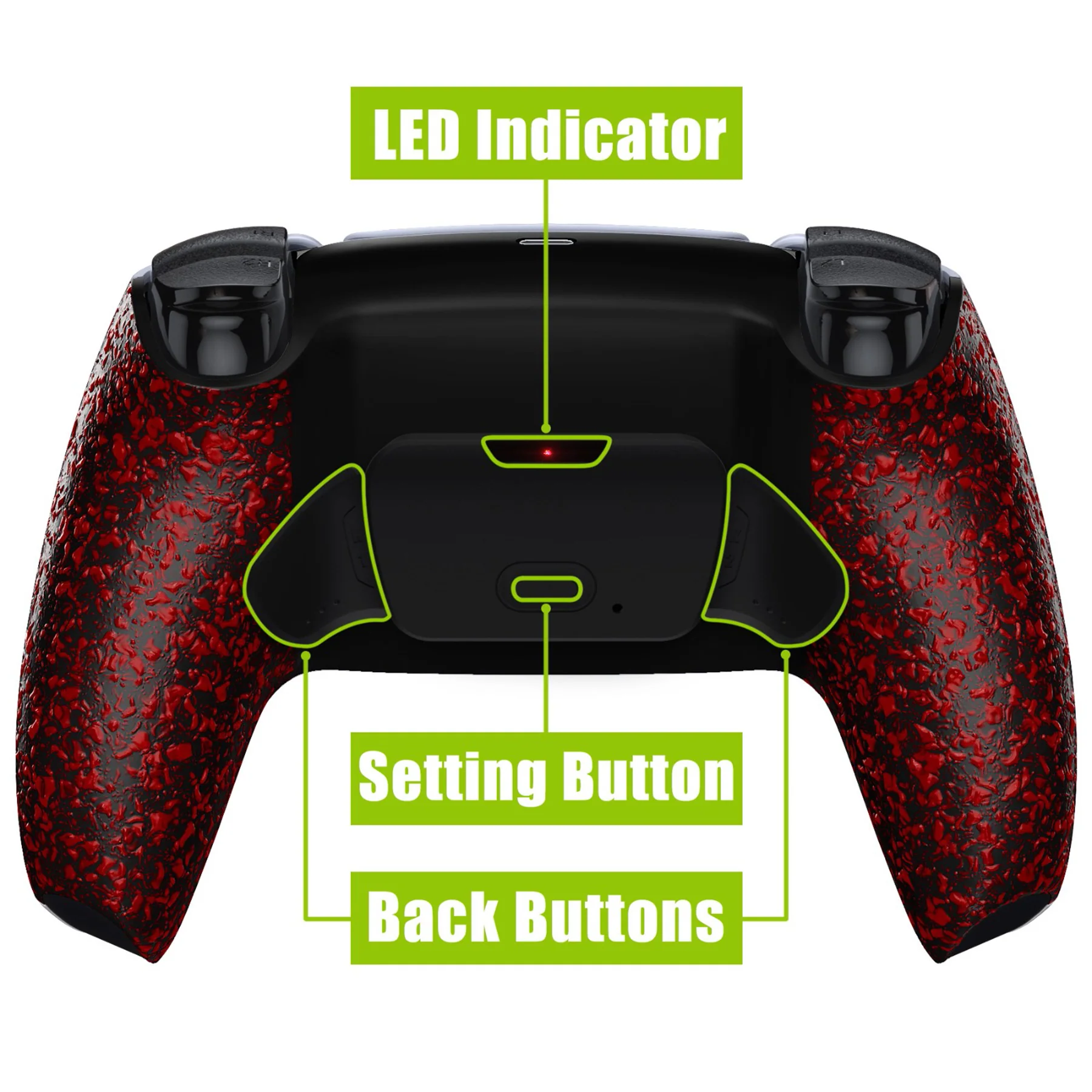 eXtremeRate Remappable RISE V3 Remap Kit for PS5 Controller BDM-030/040/050 - Textured Red - Image 4
